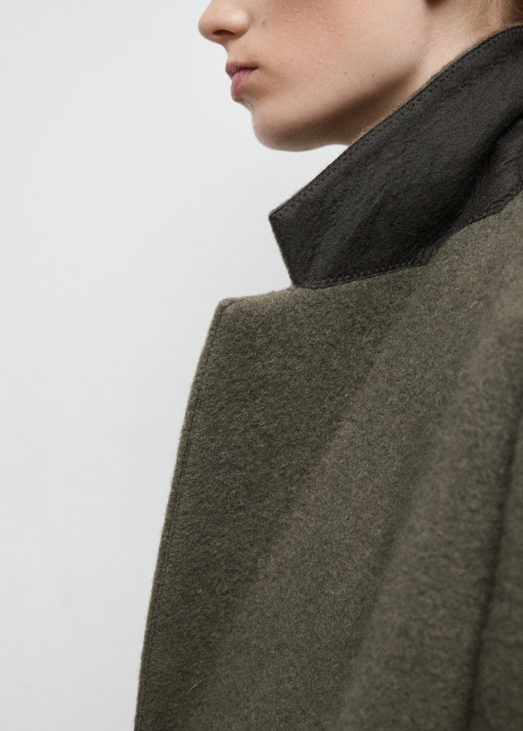 Double-breasted wool coat - image 4