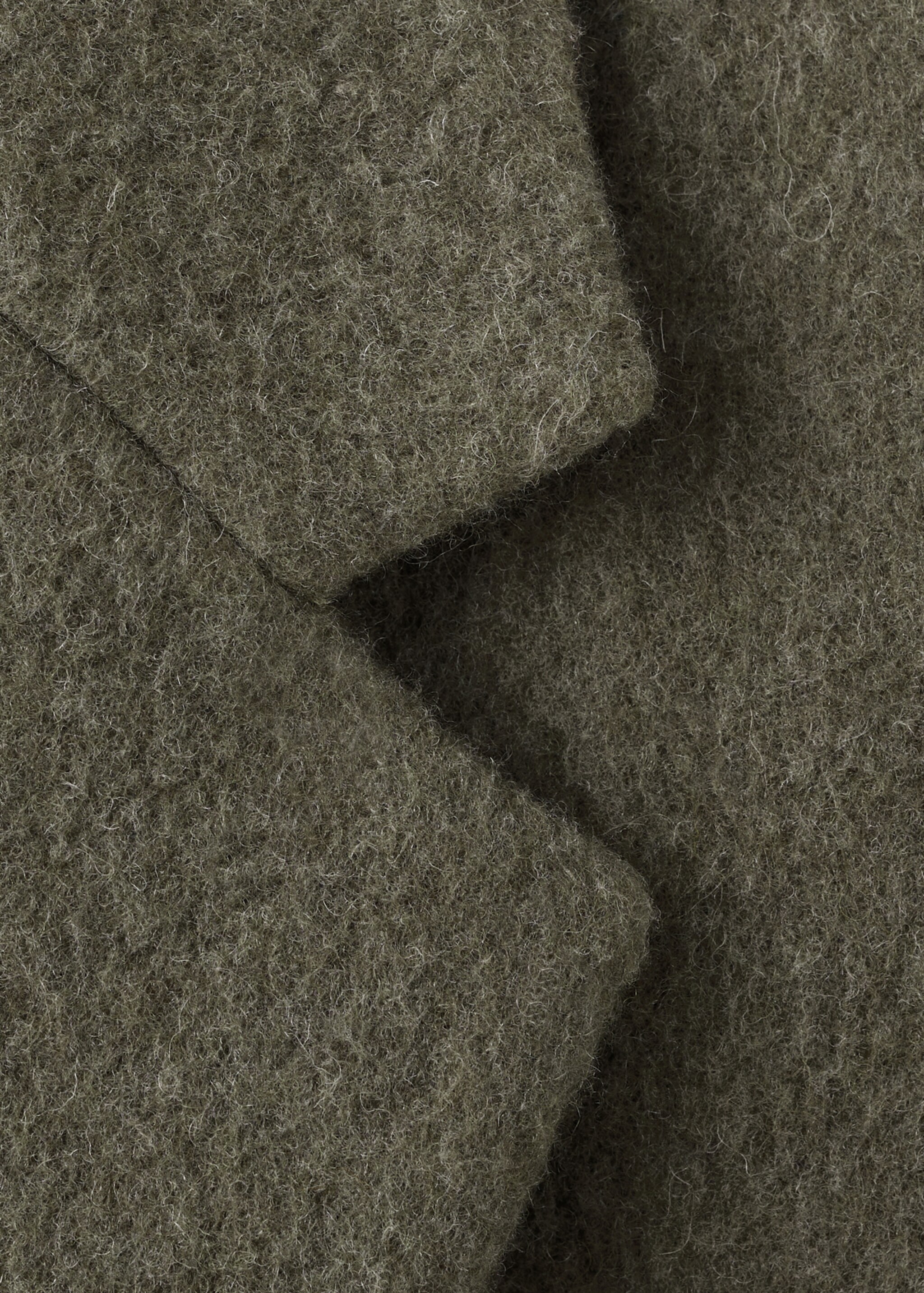 Manteau en laine à double boutonnage - Détail de l'article 8, Kaki. Ref: 17098289-00.