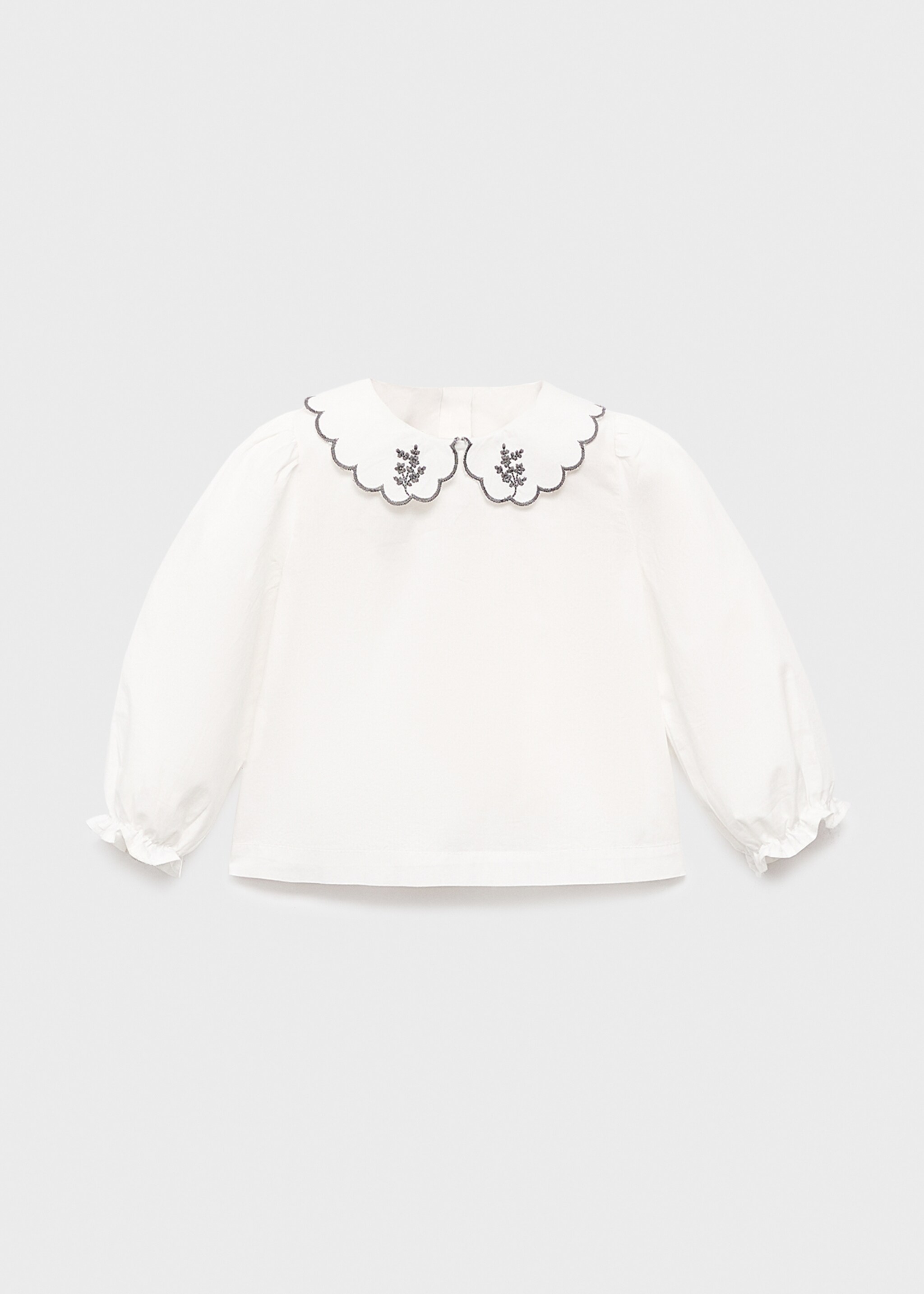 Blouse col Claudine broderie - Article sans modèle, Blanc cassé. Ref: 17098632-00.