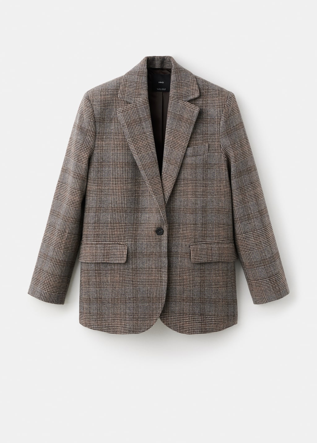 Wool check blazer