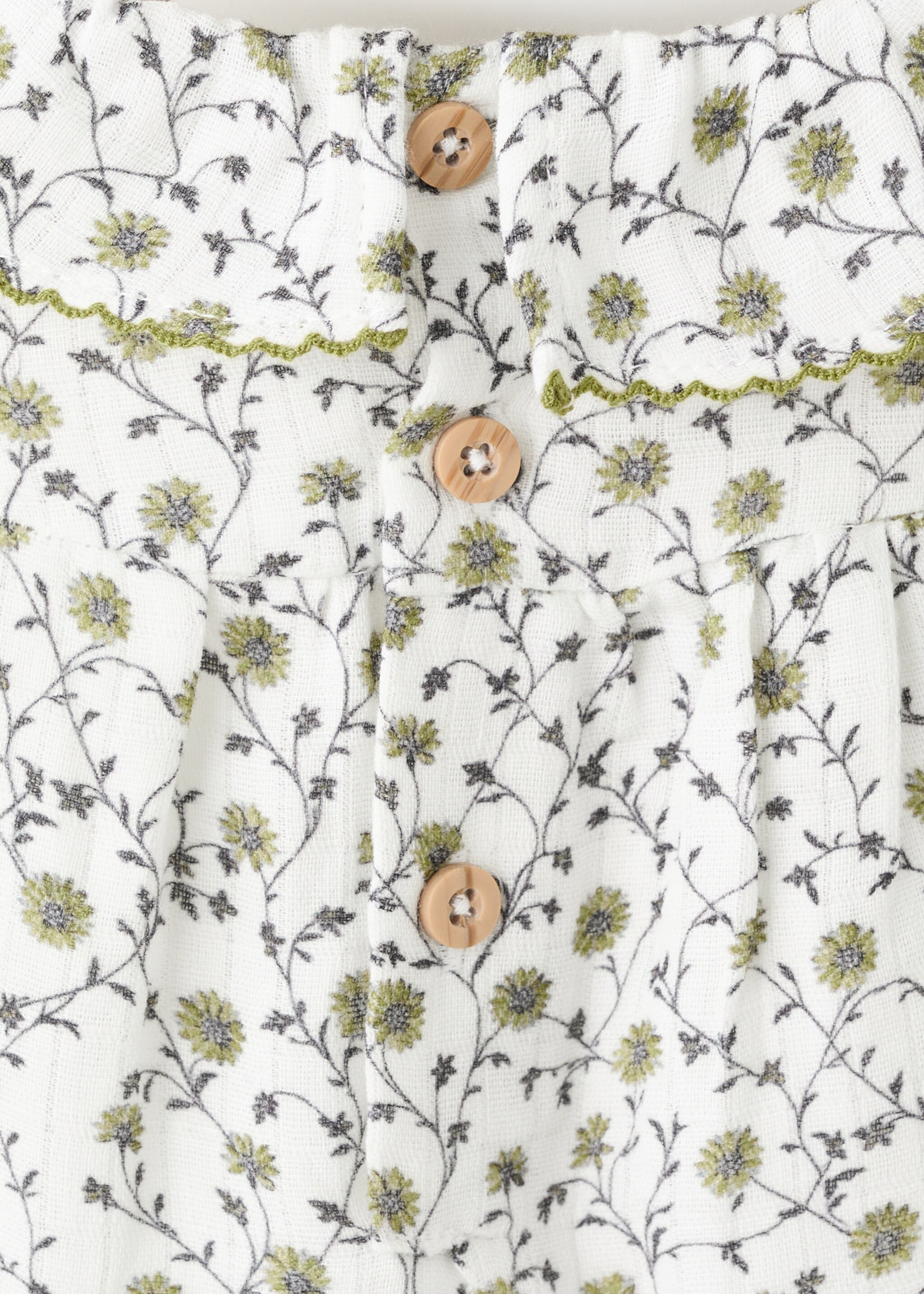 Floral-print romper suit - Details of the article 0, Off White. Ref: 17098637-00.
