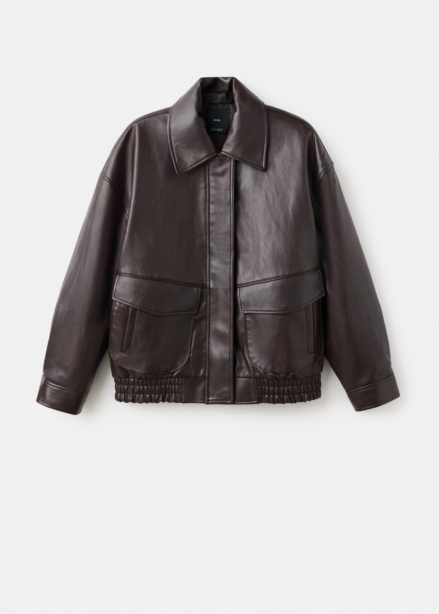 Oversized leather-effect jacket - Article without model