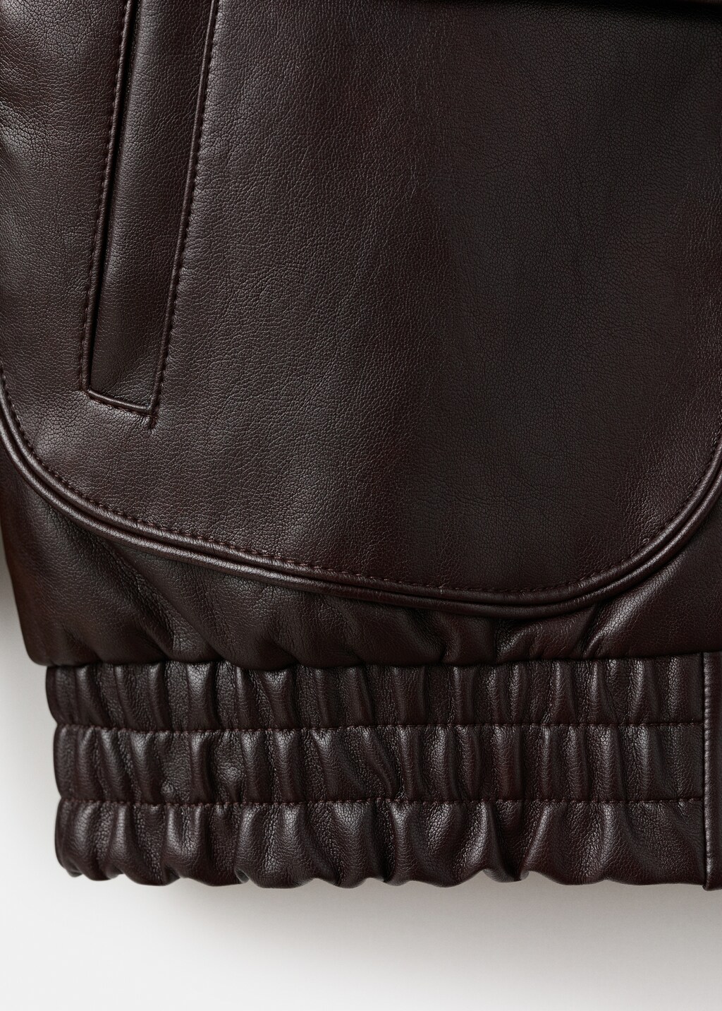 Oversized faux leather jacket