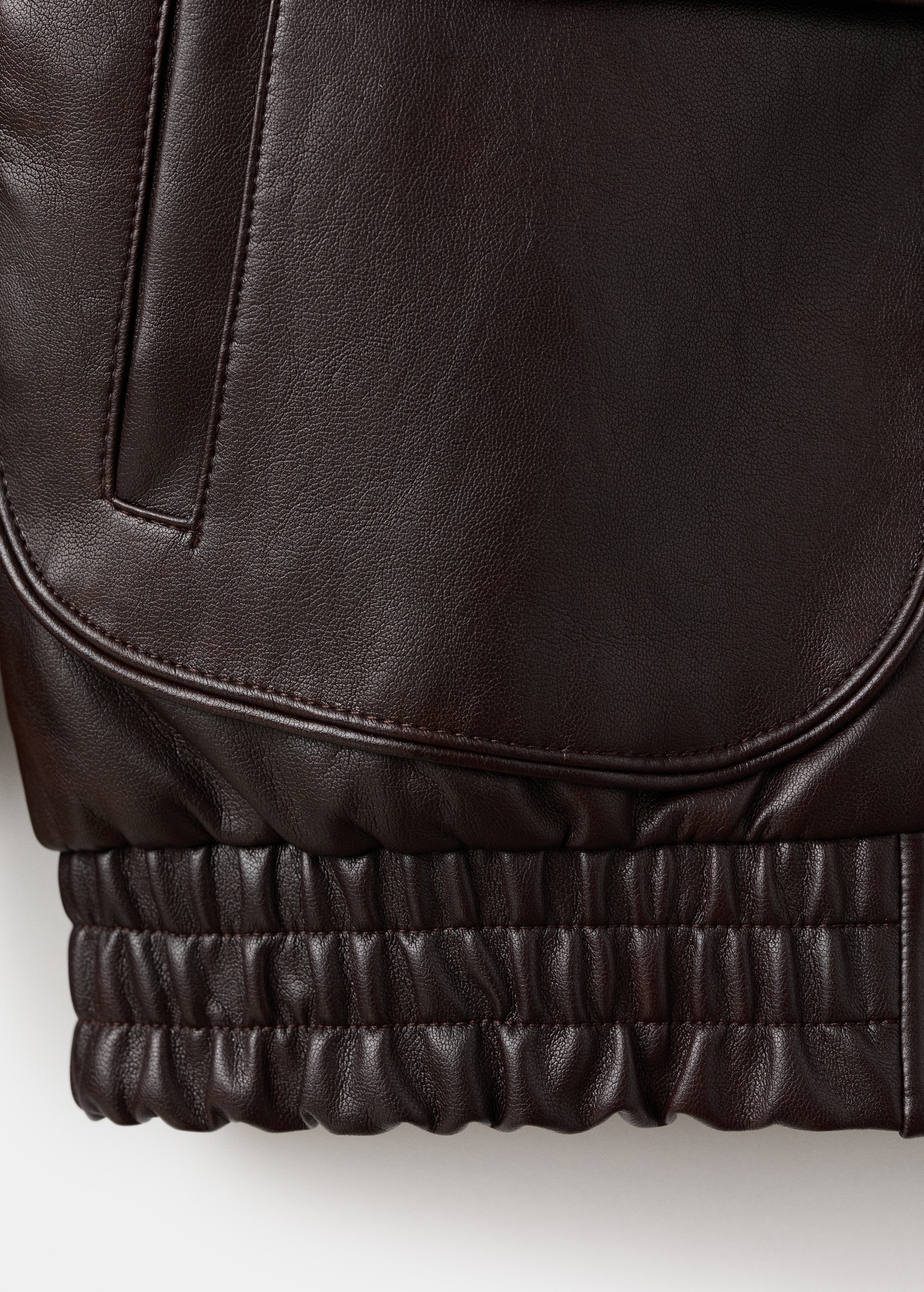 Oversized leather-effect jacket - Details of the article 0