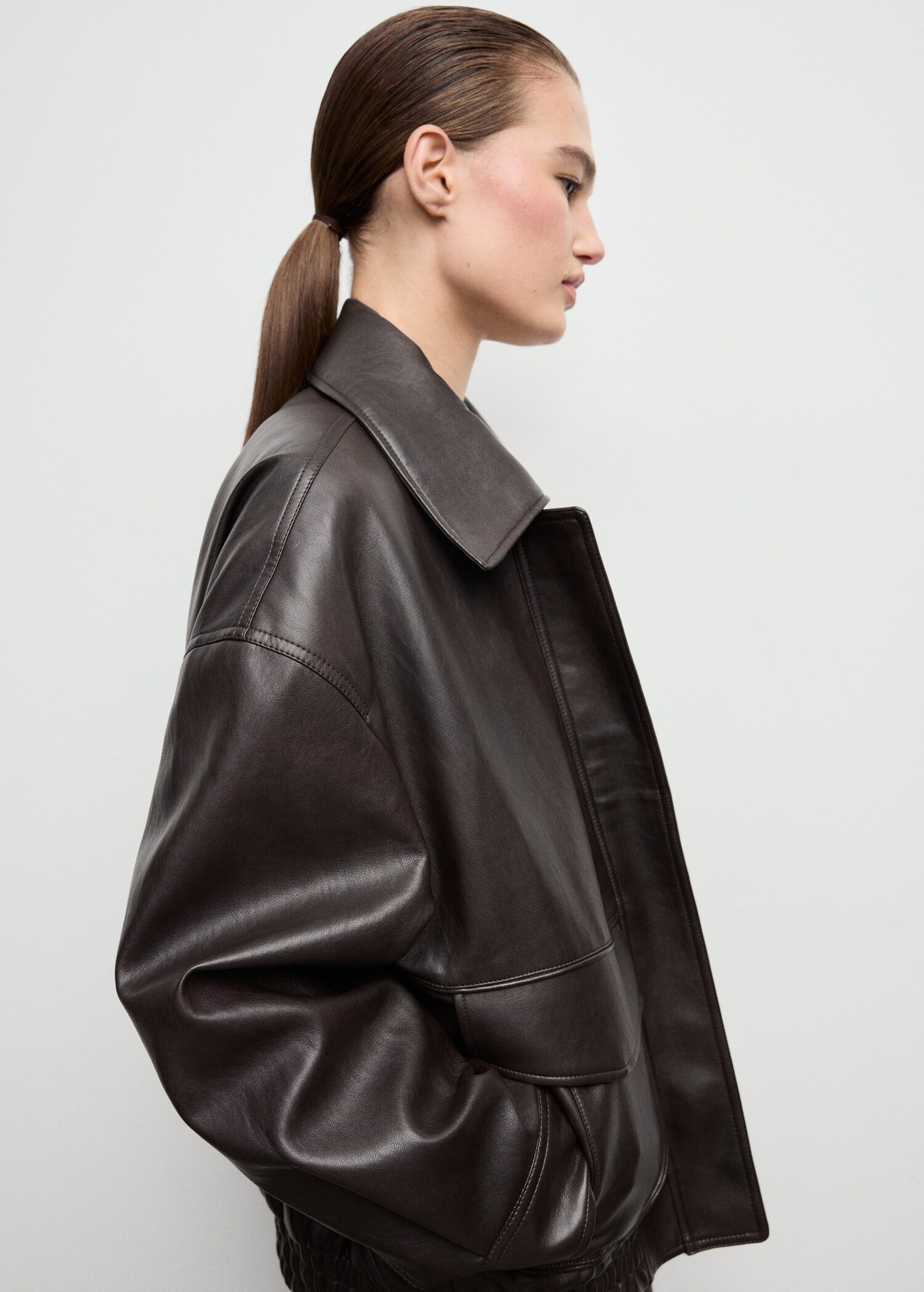 Oversized leather-effect jacket - Details of the article 6
