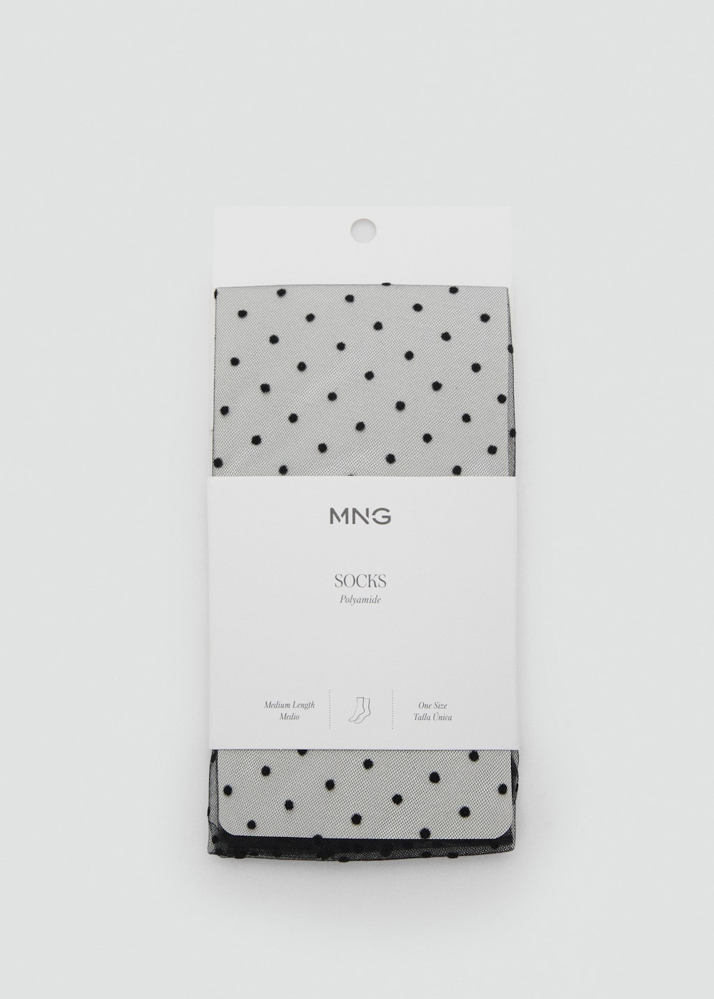 Polka-dot semi-transparent socks