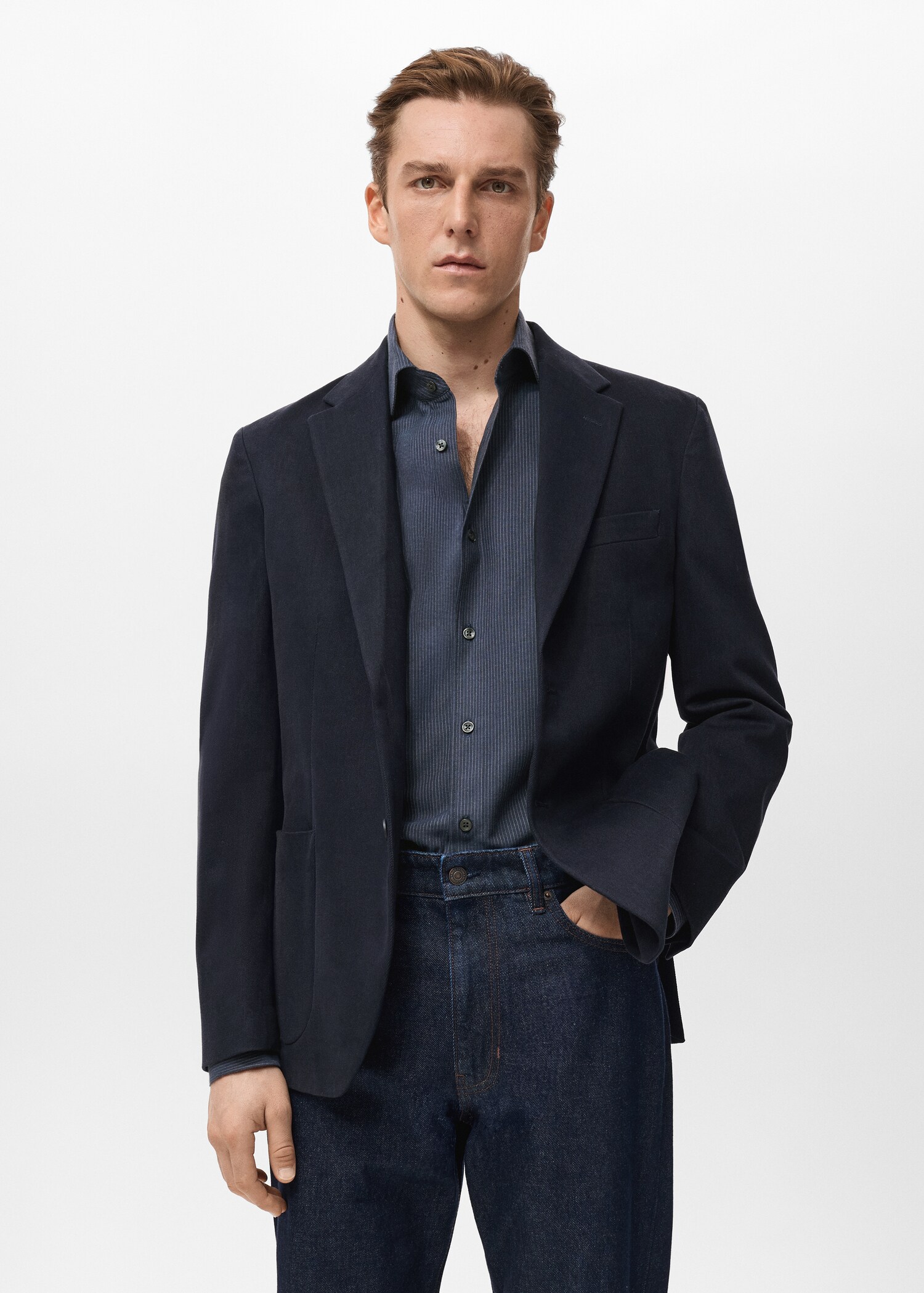 Veste slim fit coton - Plan moyen