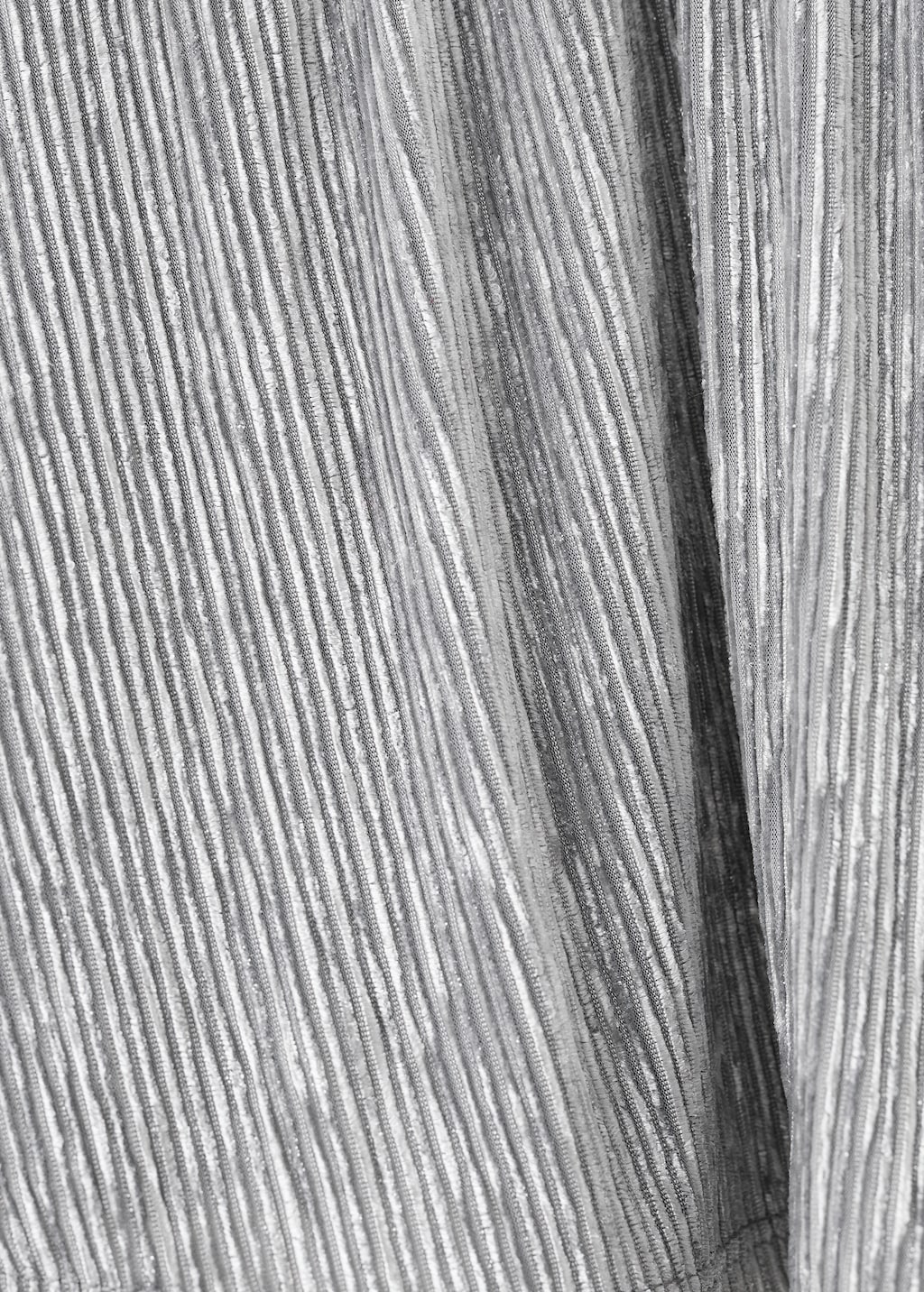 Pleated metallic skirt