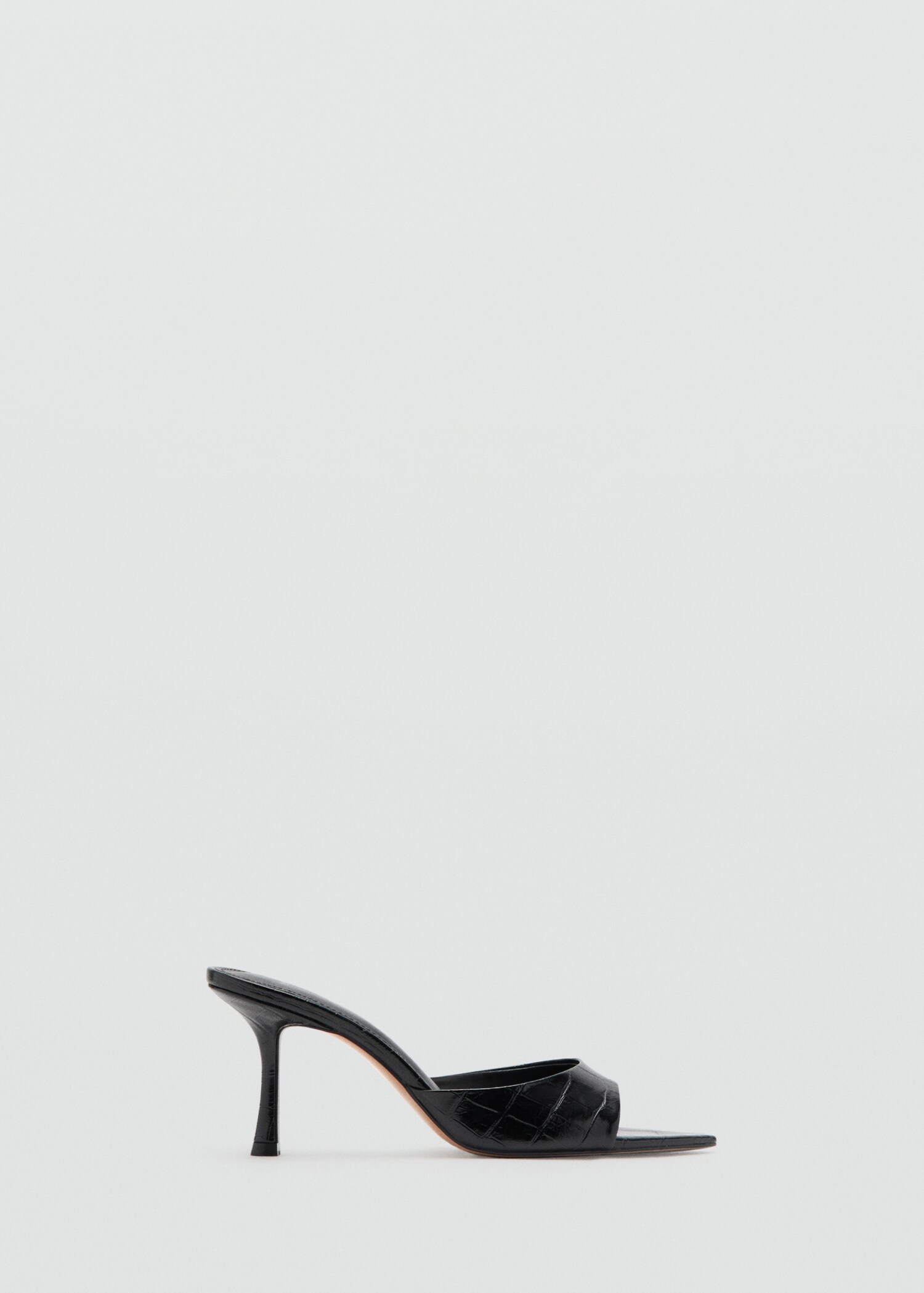 Croc-effect heeled sandals - Article without model