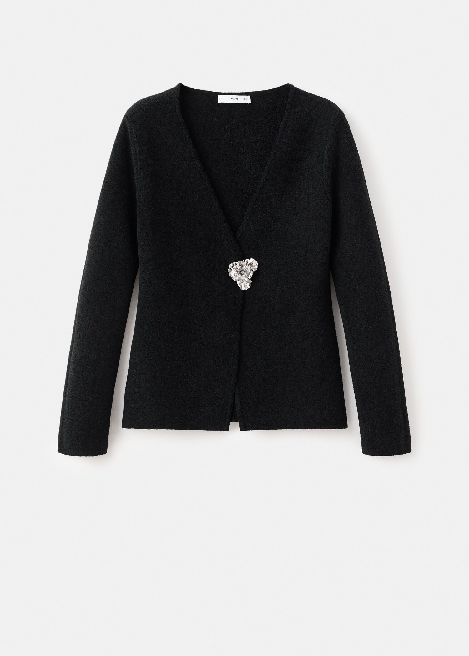 Knitted cardigan with jewel button - Article without model