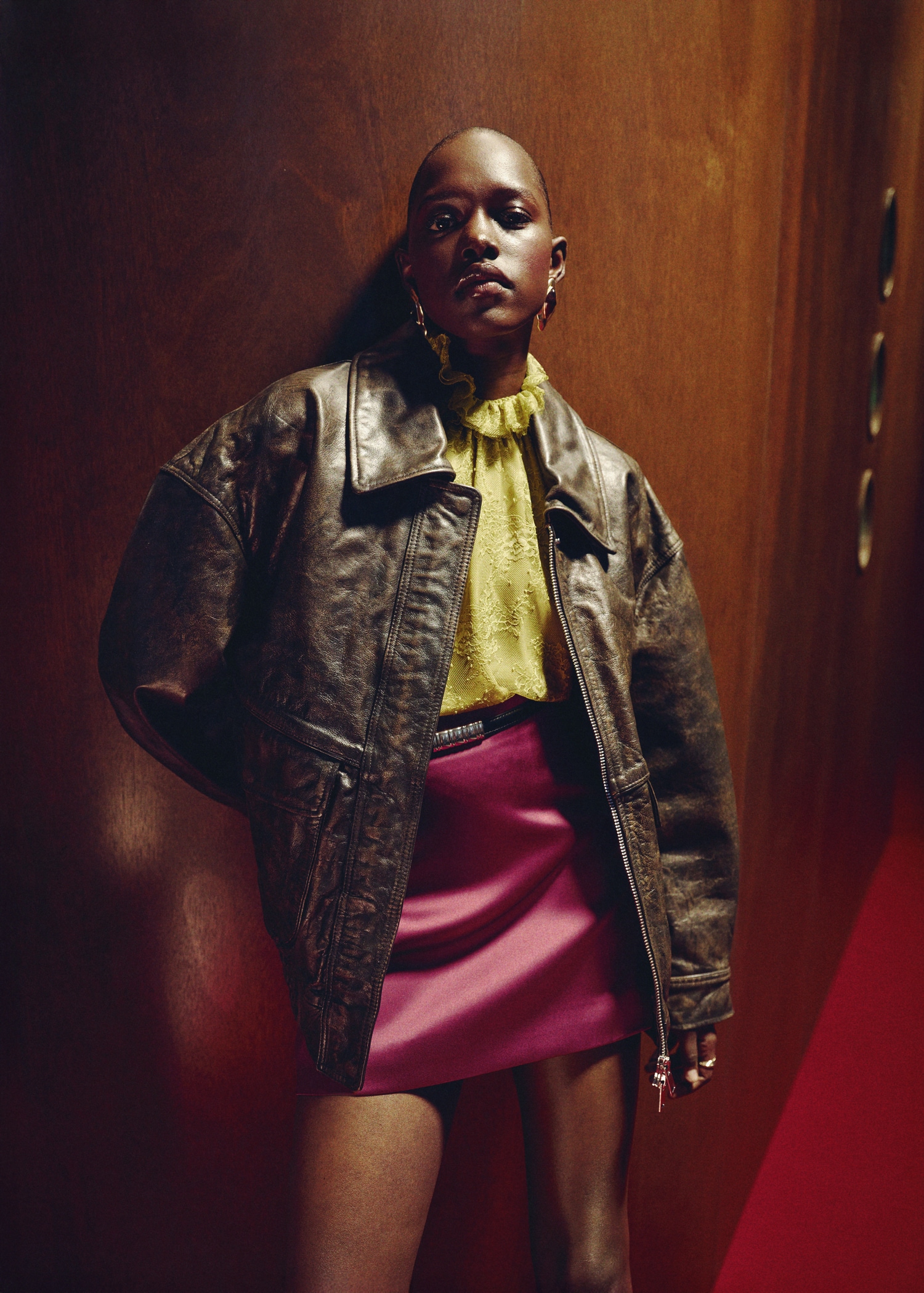 Satin short skirt - Details of the article 1