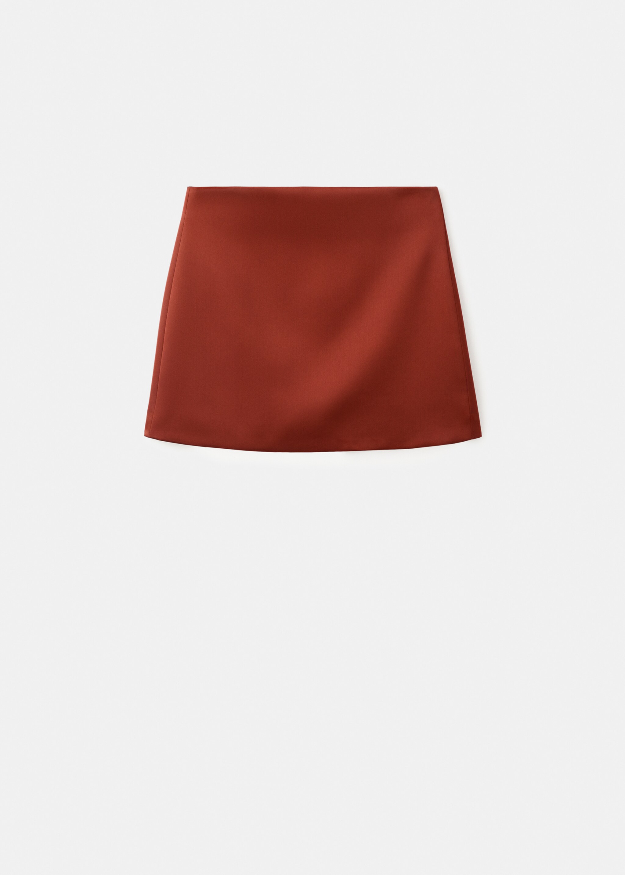 Satin short skirt - Article without model, Russet. Ref: 17099107-00.