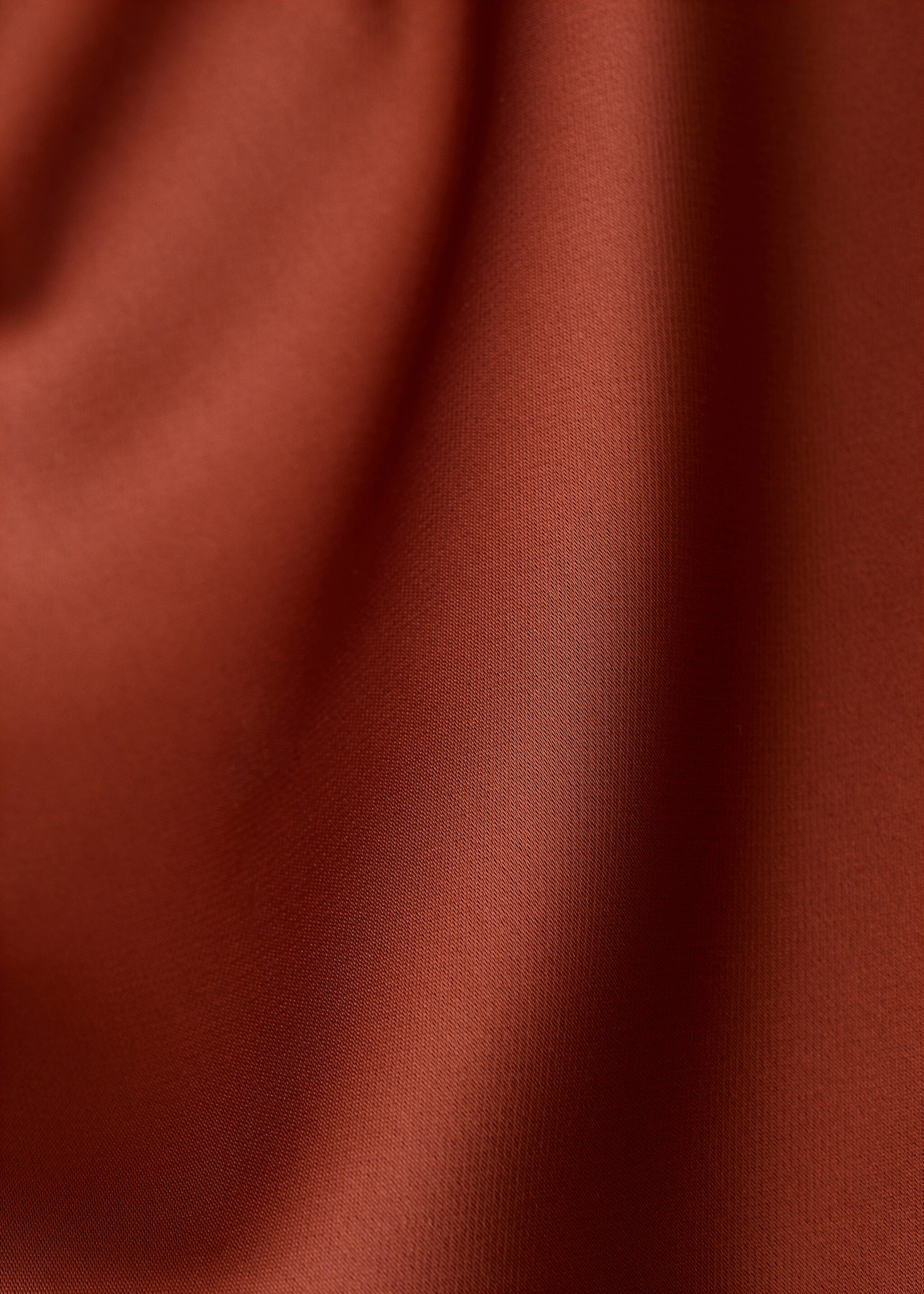 Satin short skirt - Details of the article 0, Russet. Ref: 17099107-00.