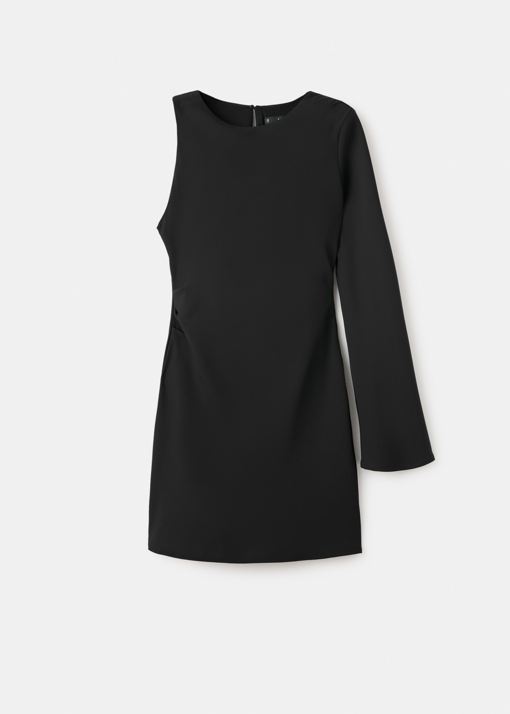 Dress with asymmetrical sleeves - Article without model, Black. Ref: 17099108-00.
