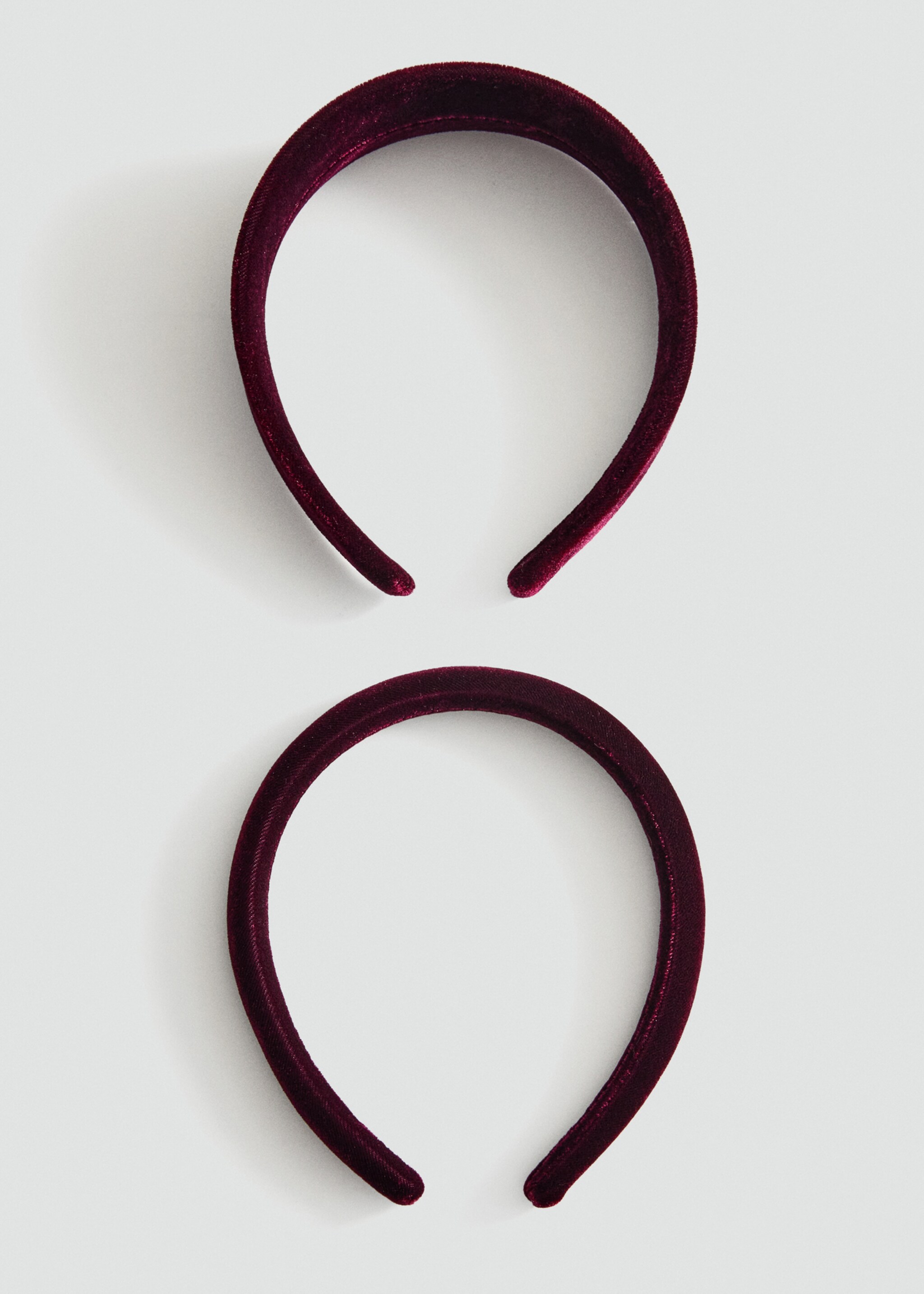 Pack of 2 velvet headbands - Article without model, Burgundy. Ref: 17099110-00.