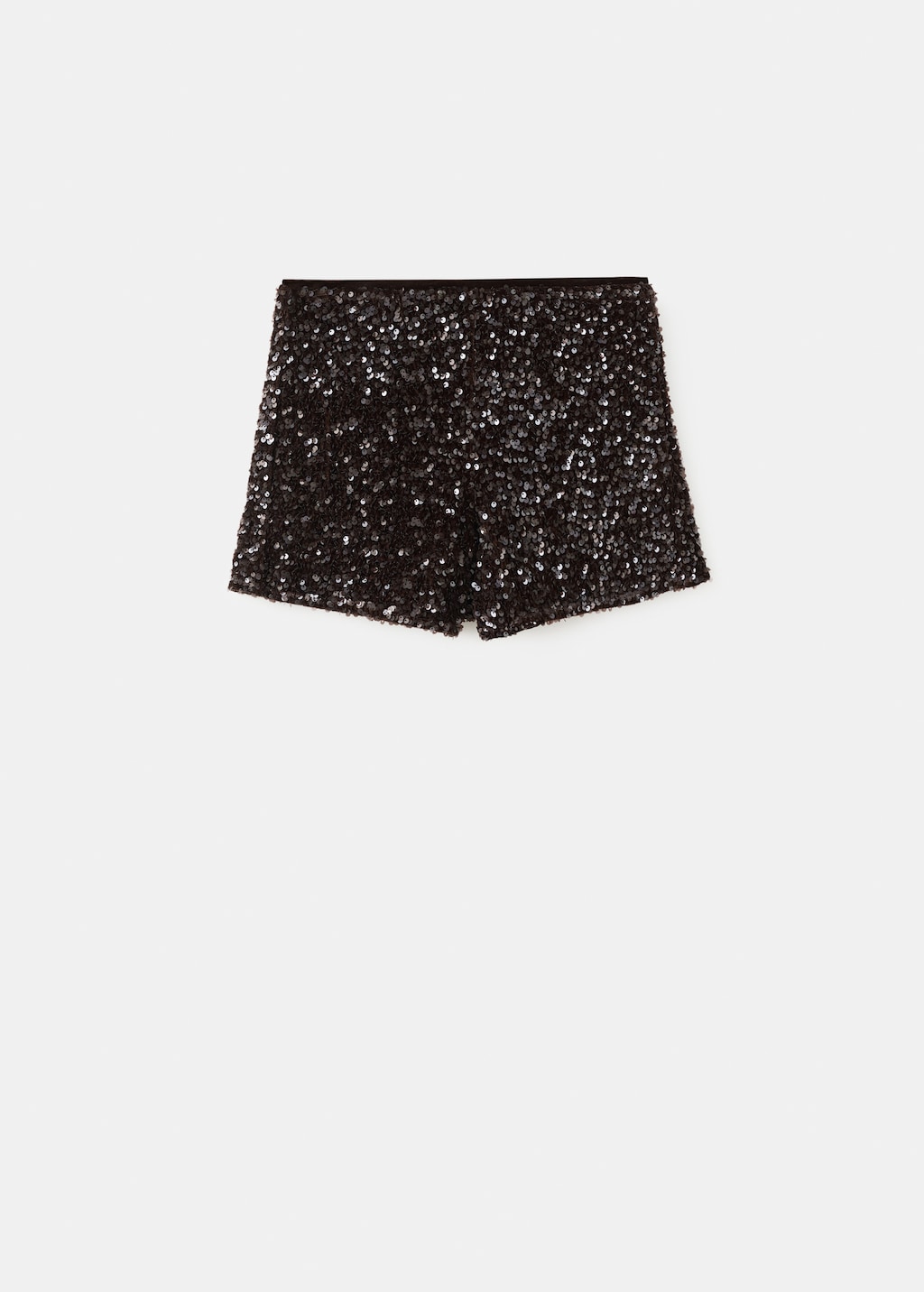 Velvet shorts with sequins