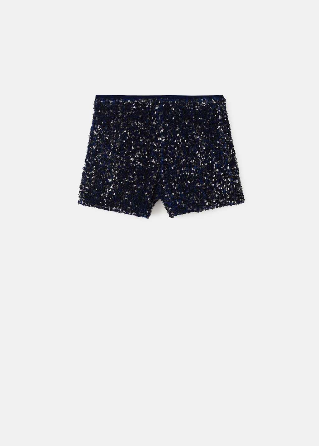 Velvet shorts with sequins - image 5