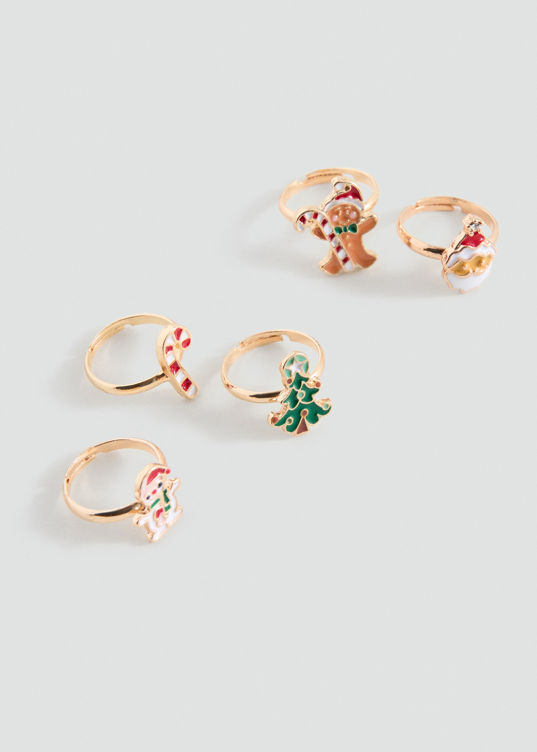 Pack of 5 Christmas rings - Medium plane, Gold. Ref: 17099114-00.