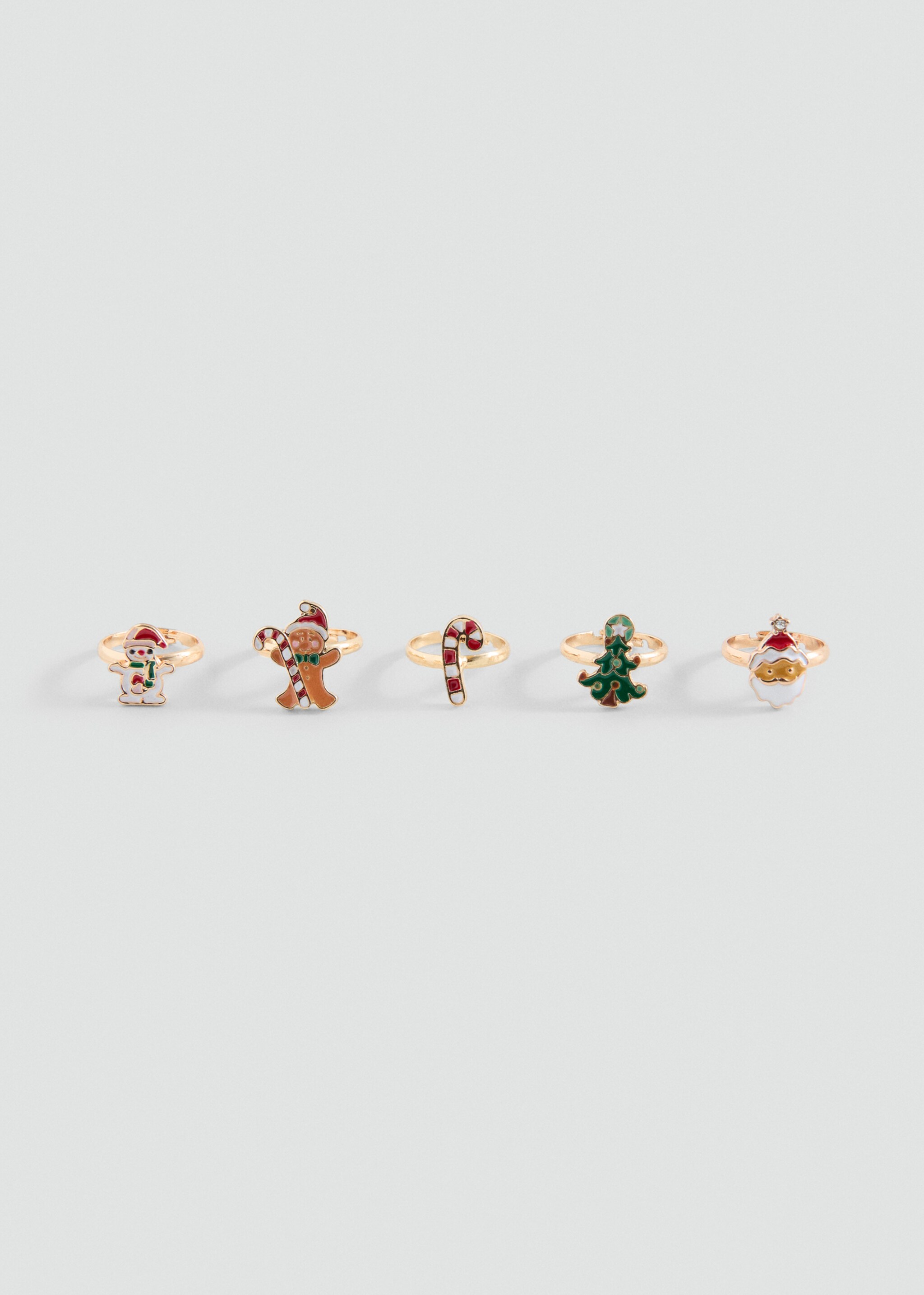 Pack of 5 Christmas rings - Article without model, Gold. Ref: 17099114-00.
