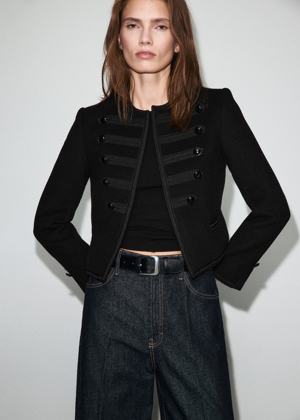 Wool military jacket - Women | MANGO Lebanon