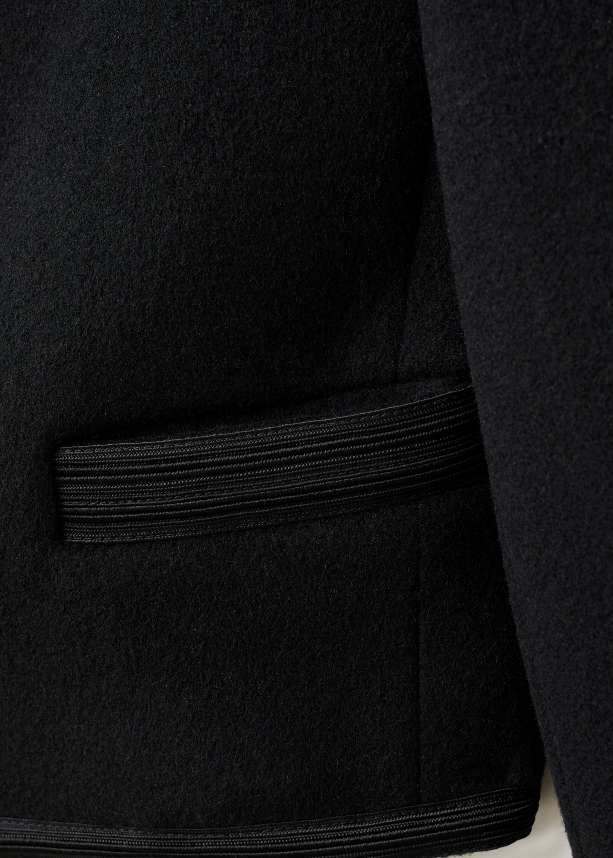 Wool military jacket - Details of the article 0, Black. Ref: 17099120-00.