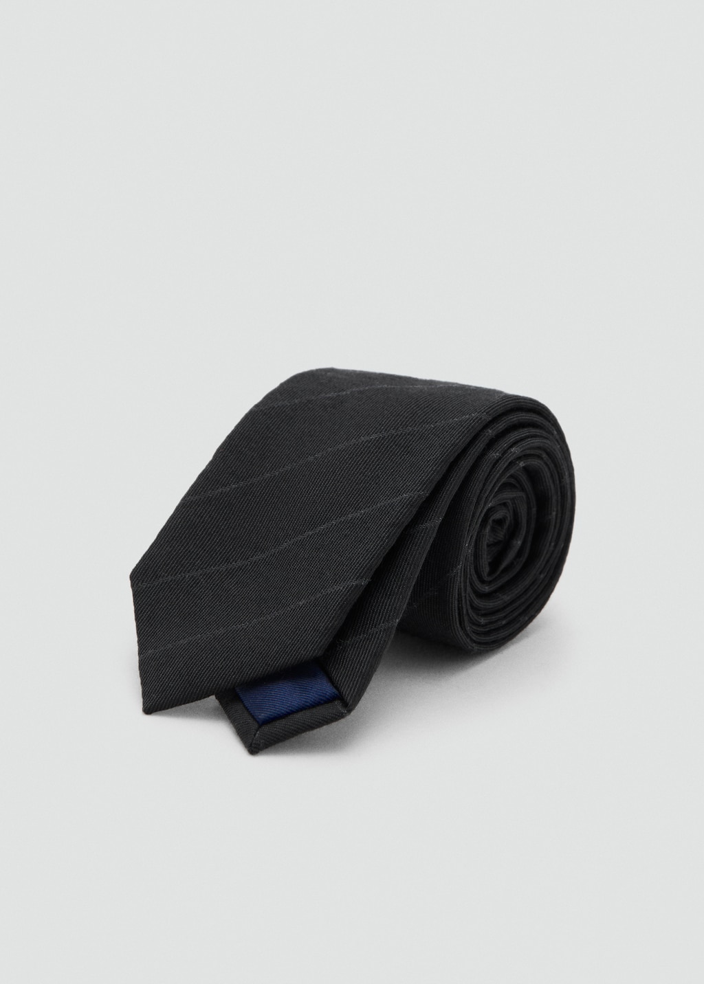 Striped wool-blend tie