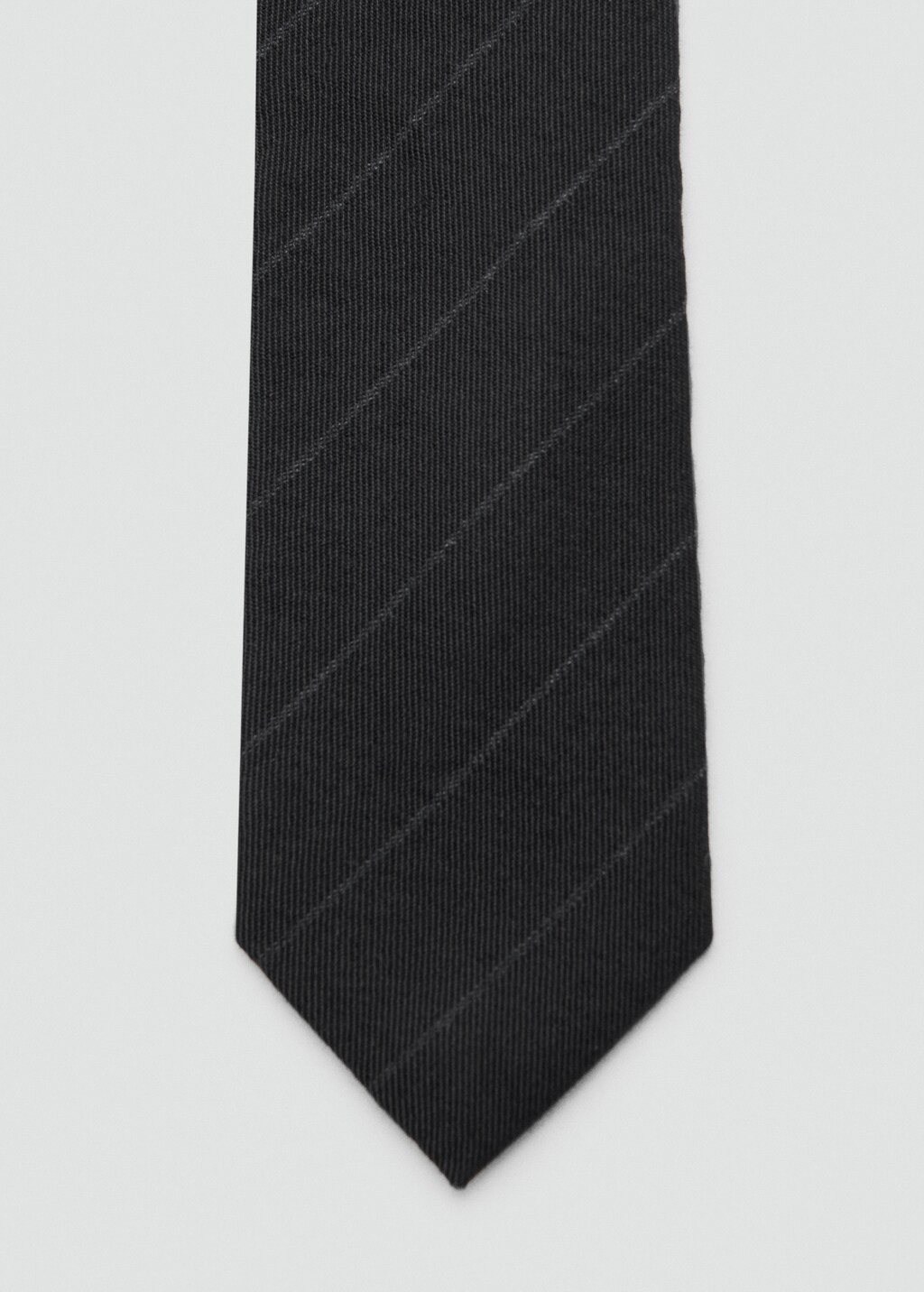 Striped wool-blend tie