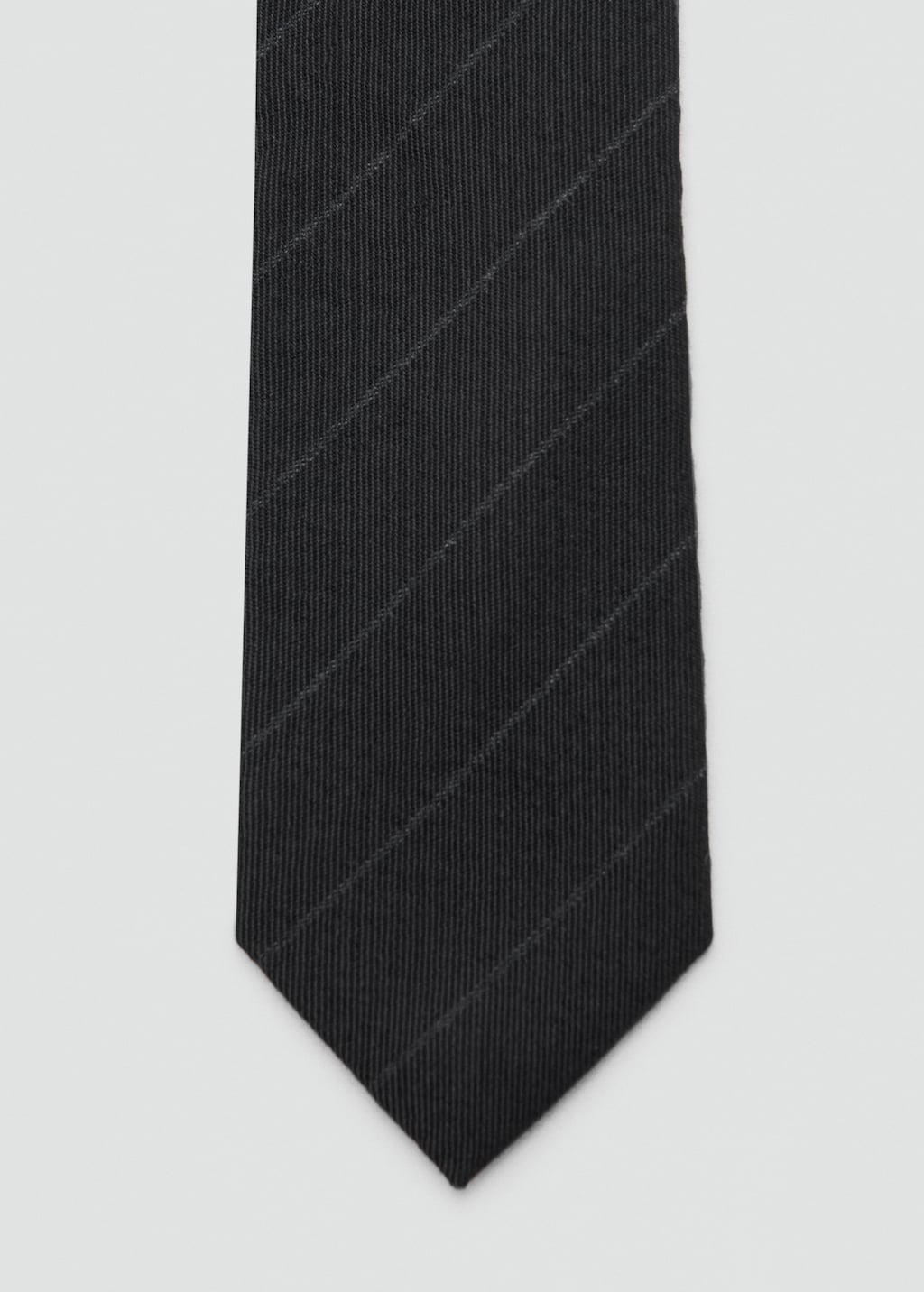 Striped wool-blend tie