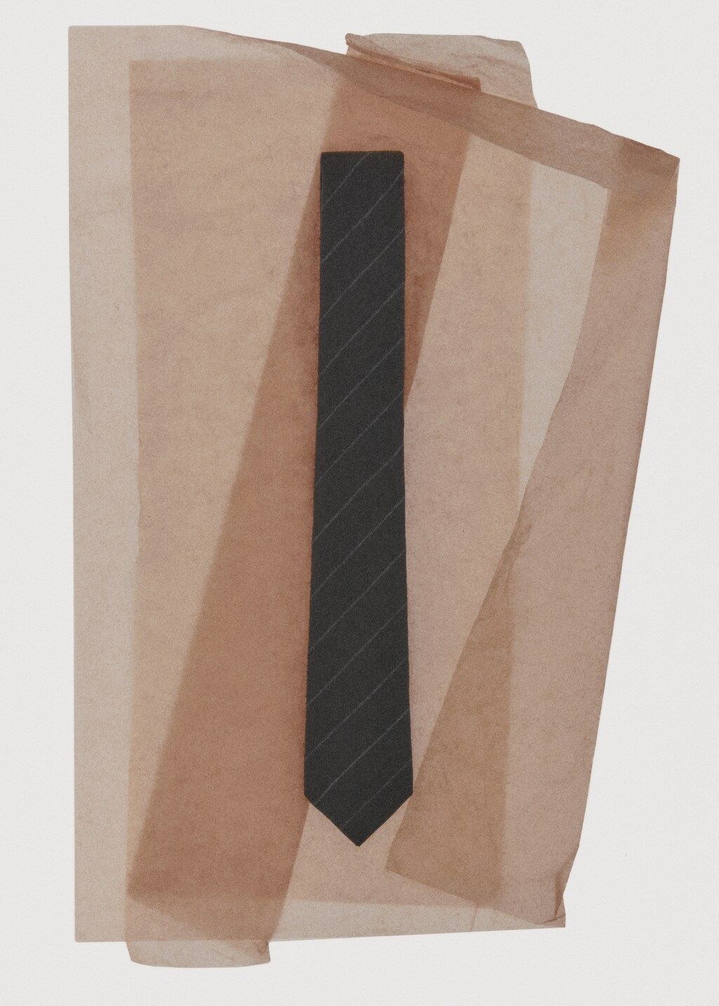 Striped wool-blend tie