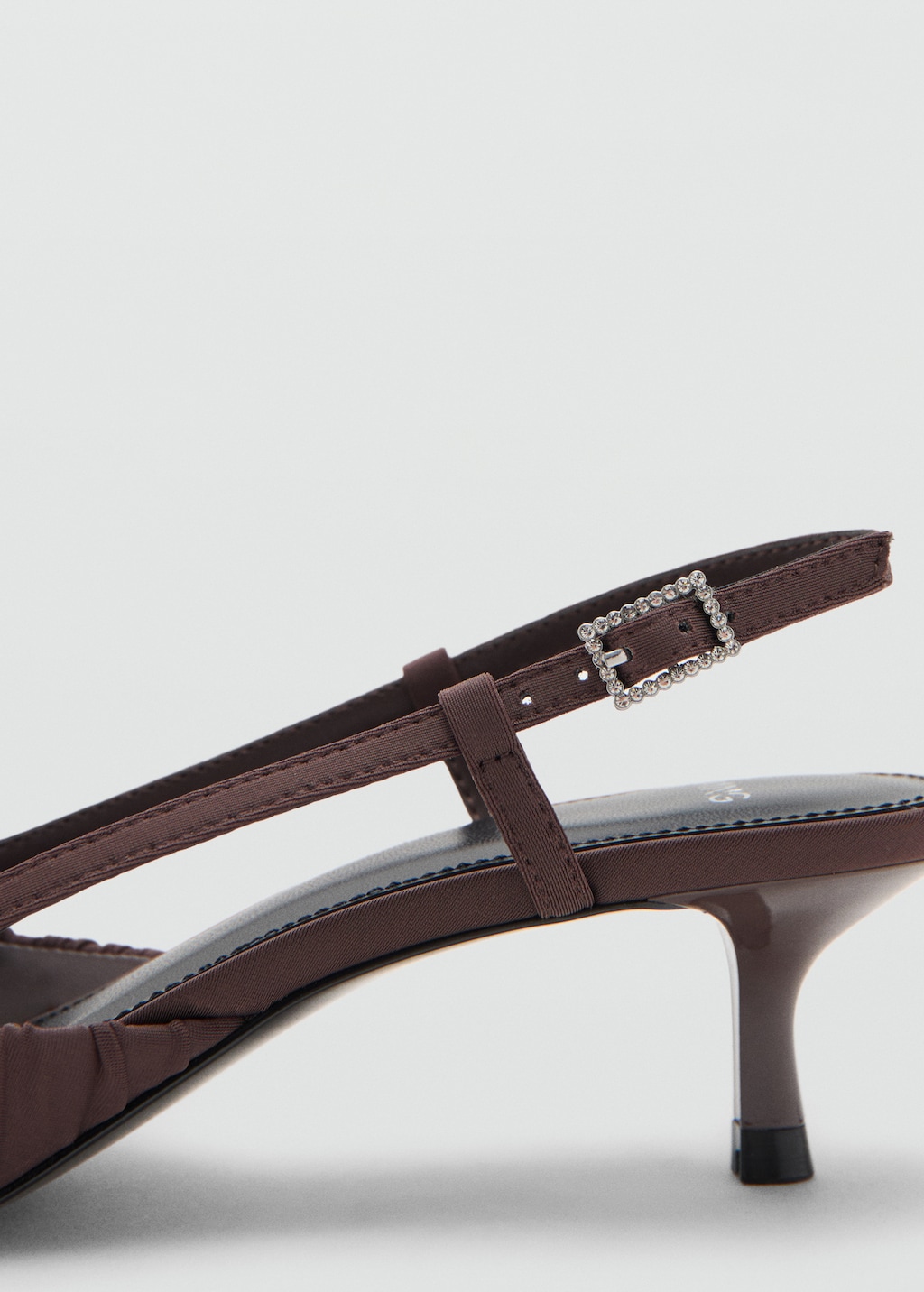 Ruched kitten-heel shoes