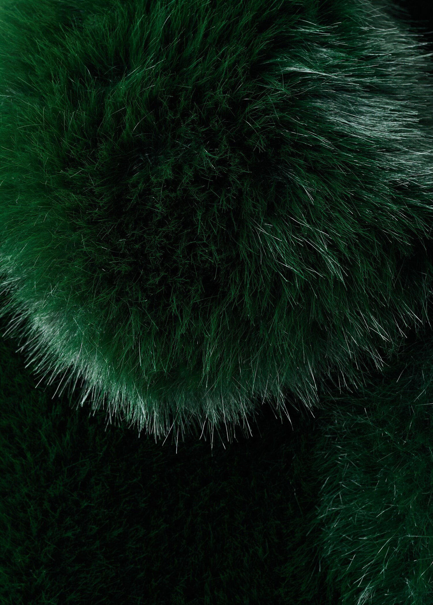 Fur-effect cropped jacket - Details of the article 0