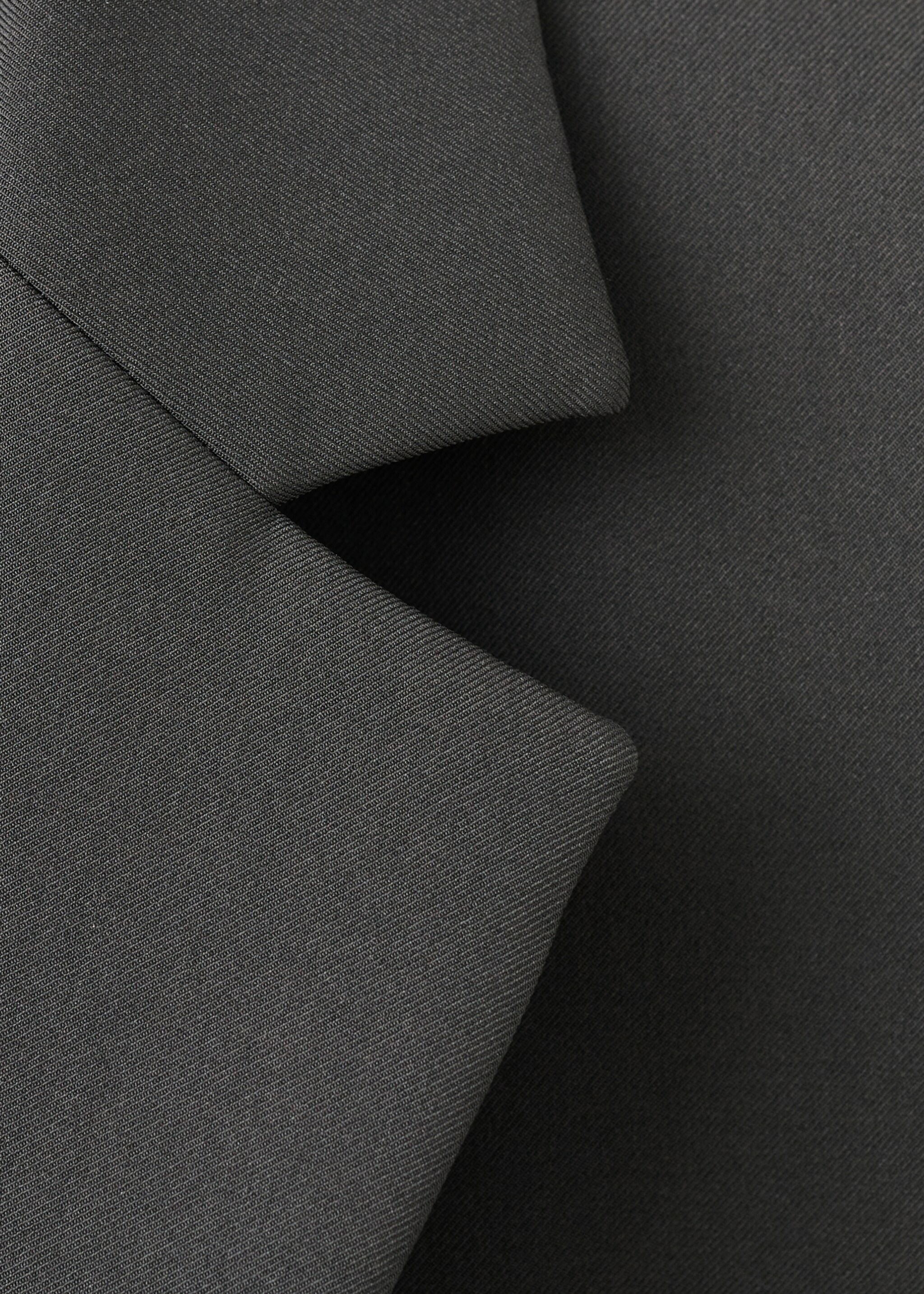 Crop suit blazer - Details of the article 8, Black. Ref: 17099212-00.