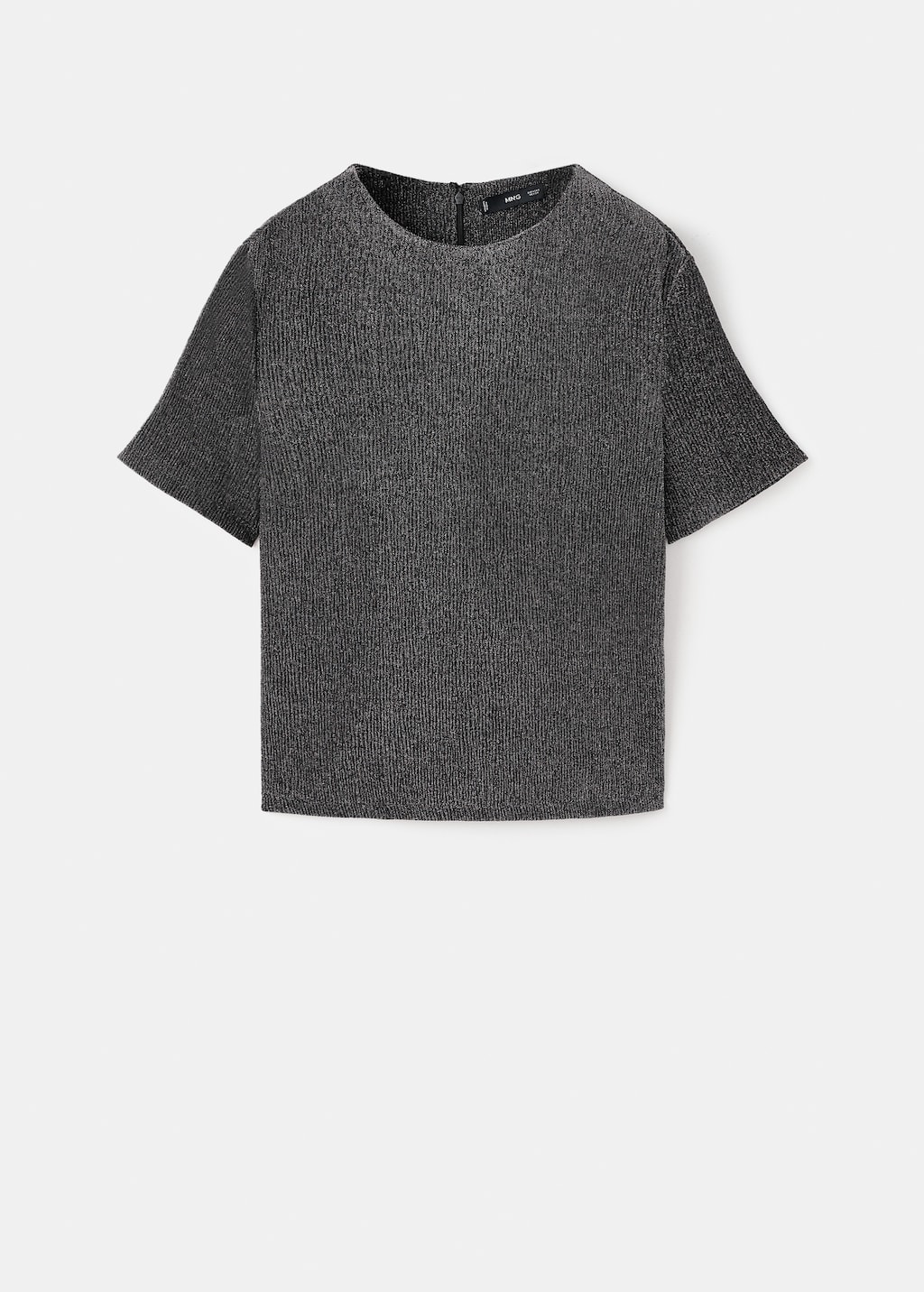 Short-sleeved lurex t-shirt