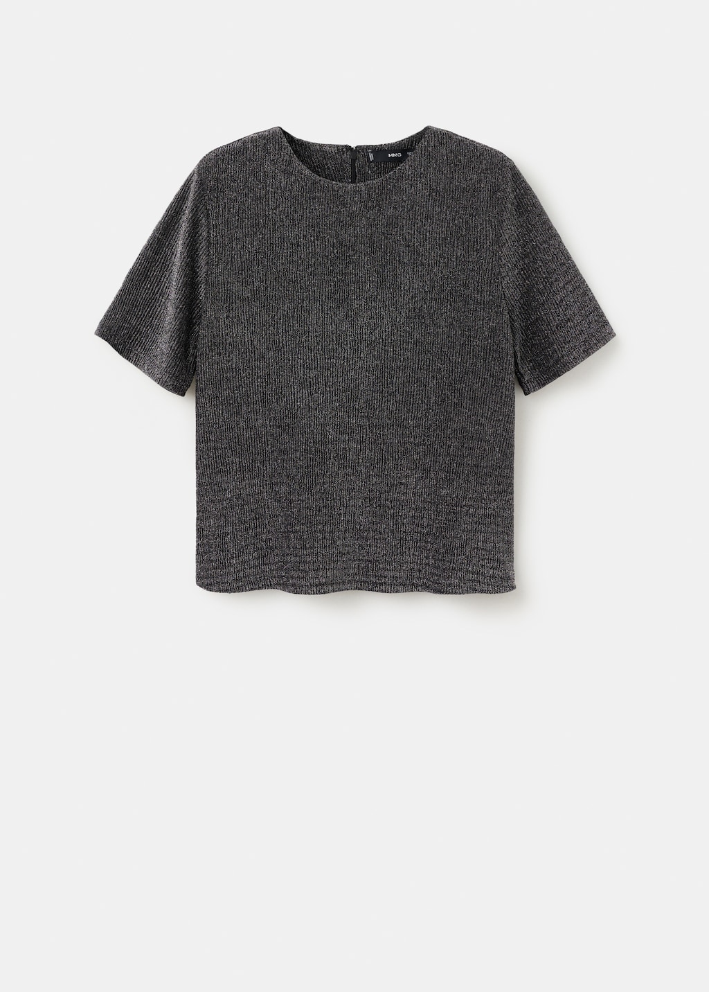 Short-sleeved lurex t-shirt