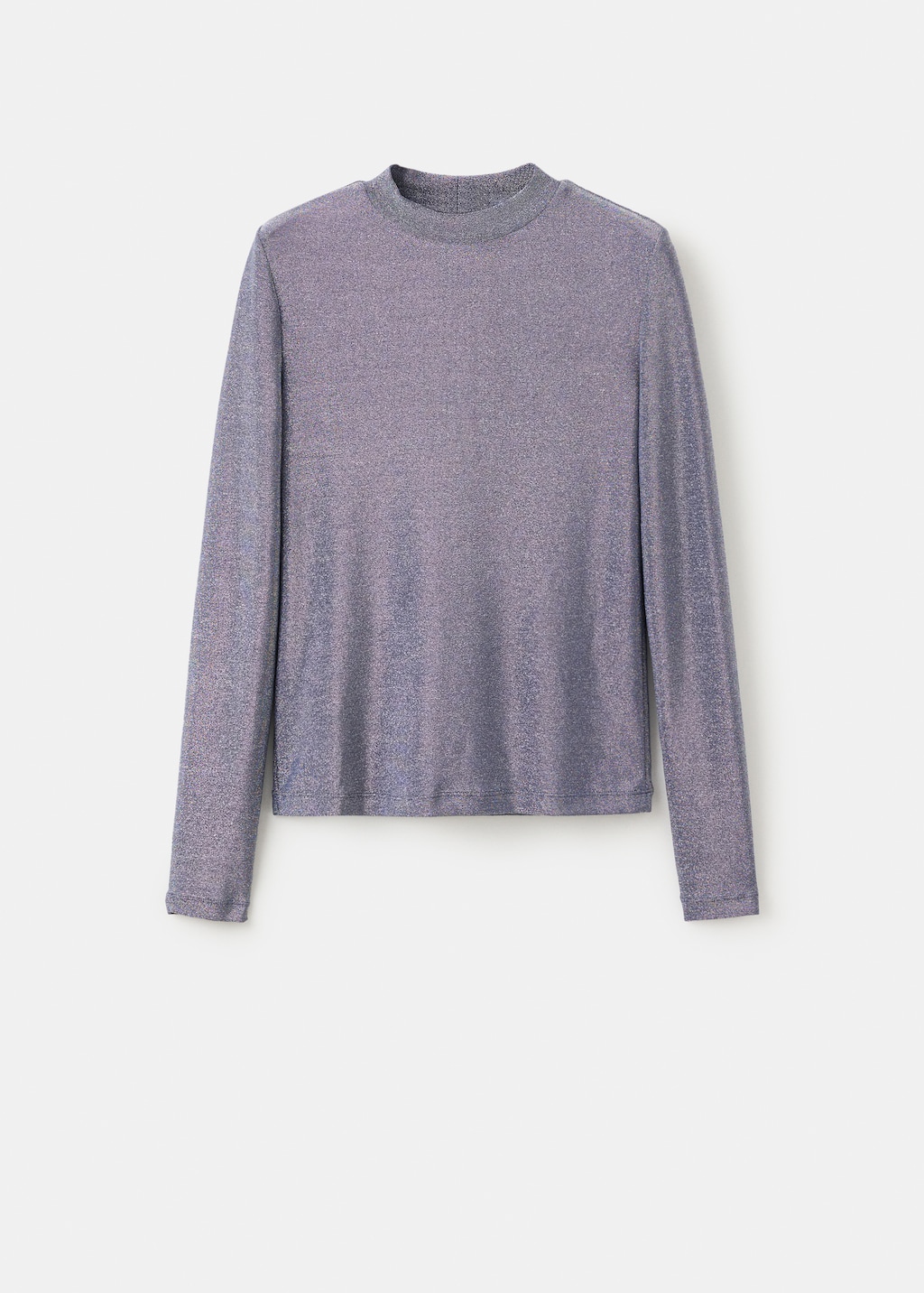 Lurex t-shirt with perkins neck