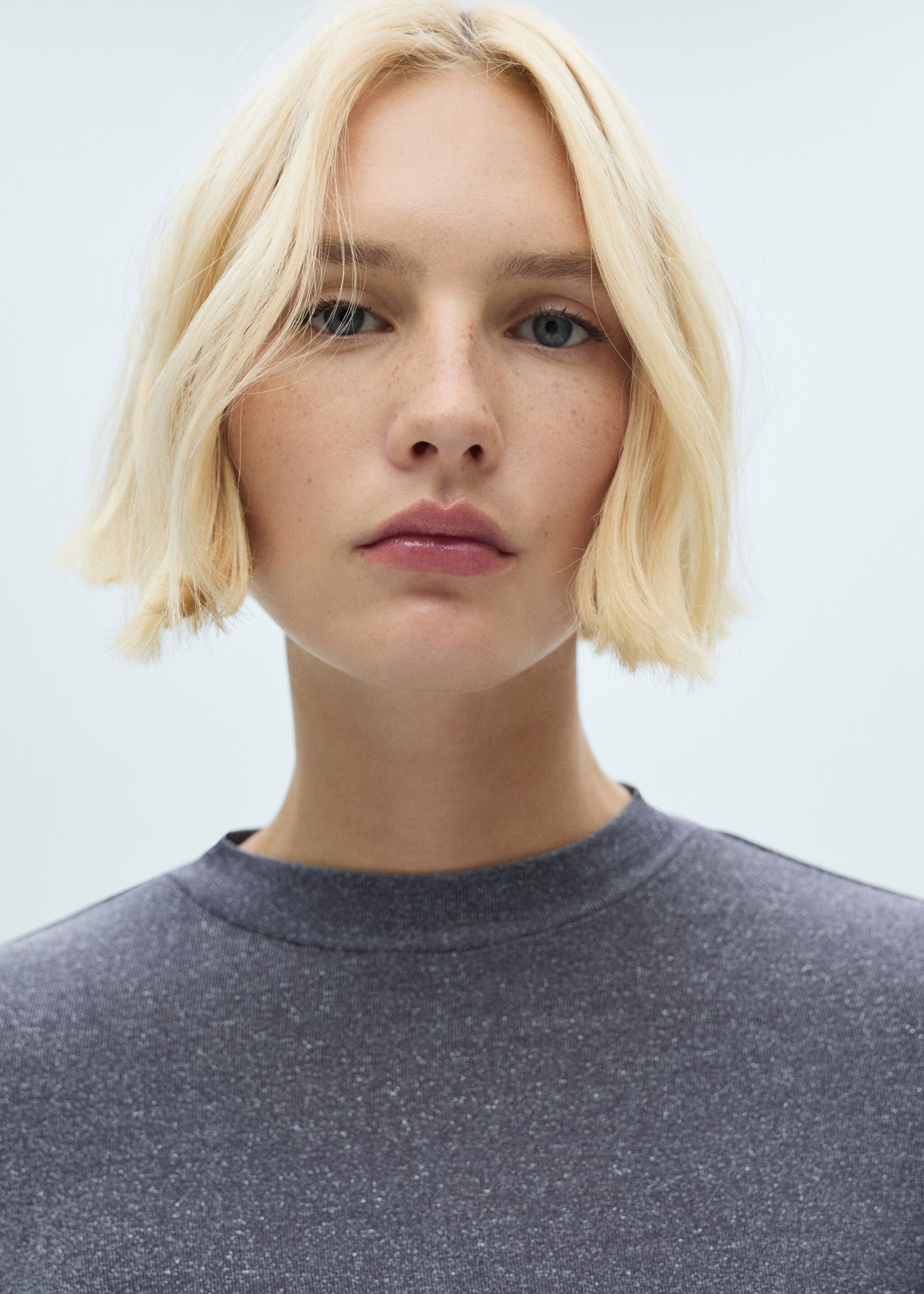 Lurex t-shirt with perkins neck - Details of the article 1