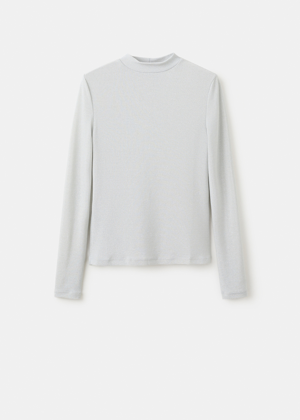 Lurex t-shirt with perkins neck