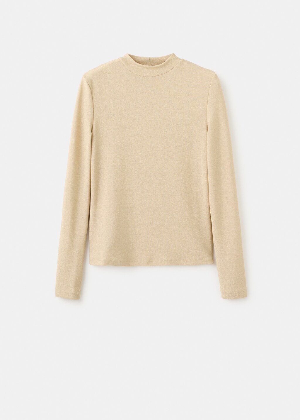 Mango Lurex t-shirt with perkins neck