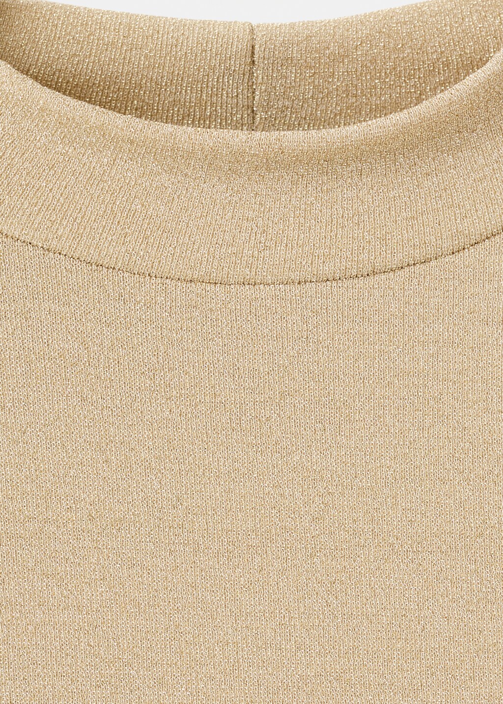 Mango Lurex t-shirt with perkins neck