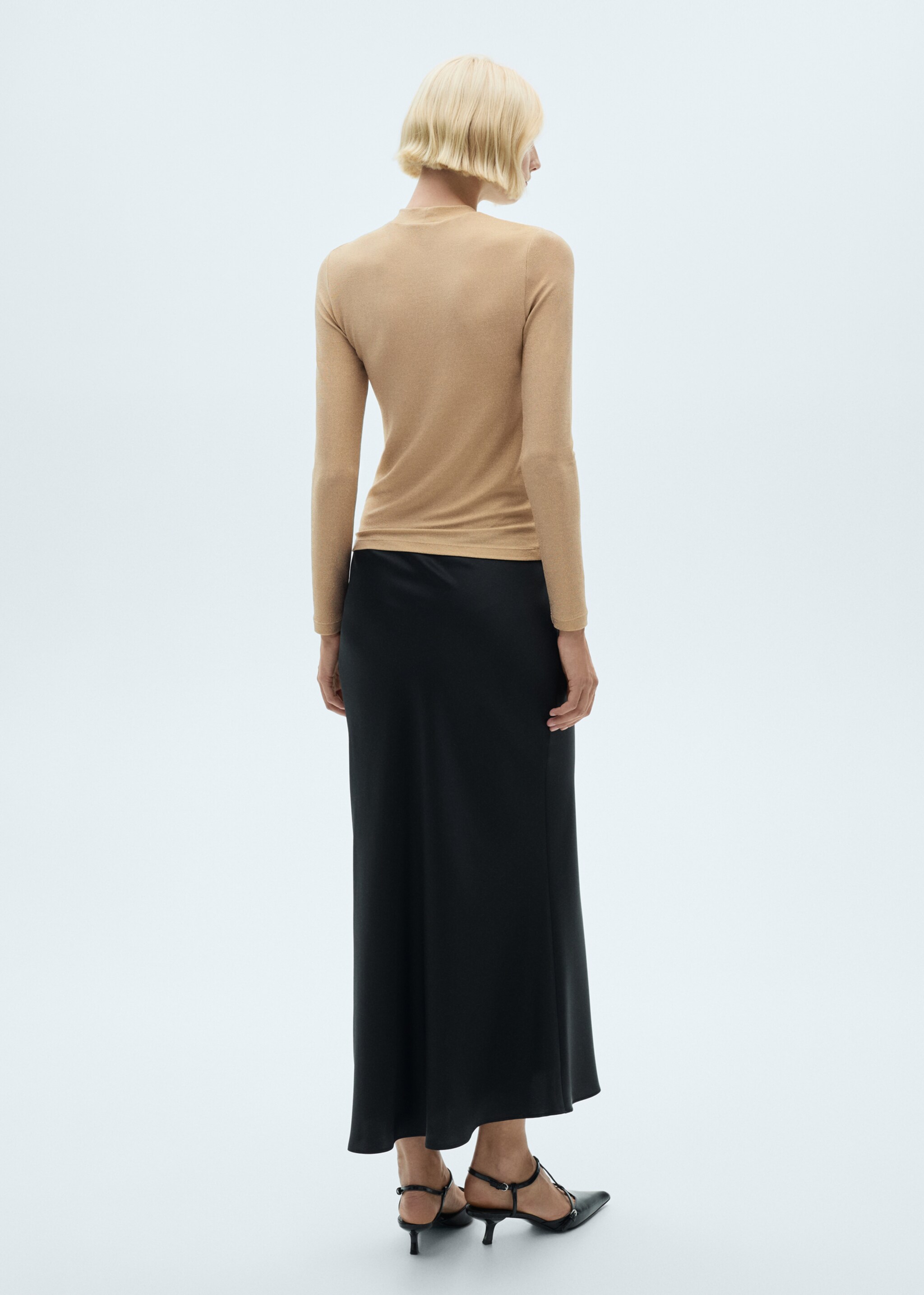 Lurex t-shirt with perkins neck - Reverse of the article