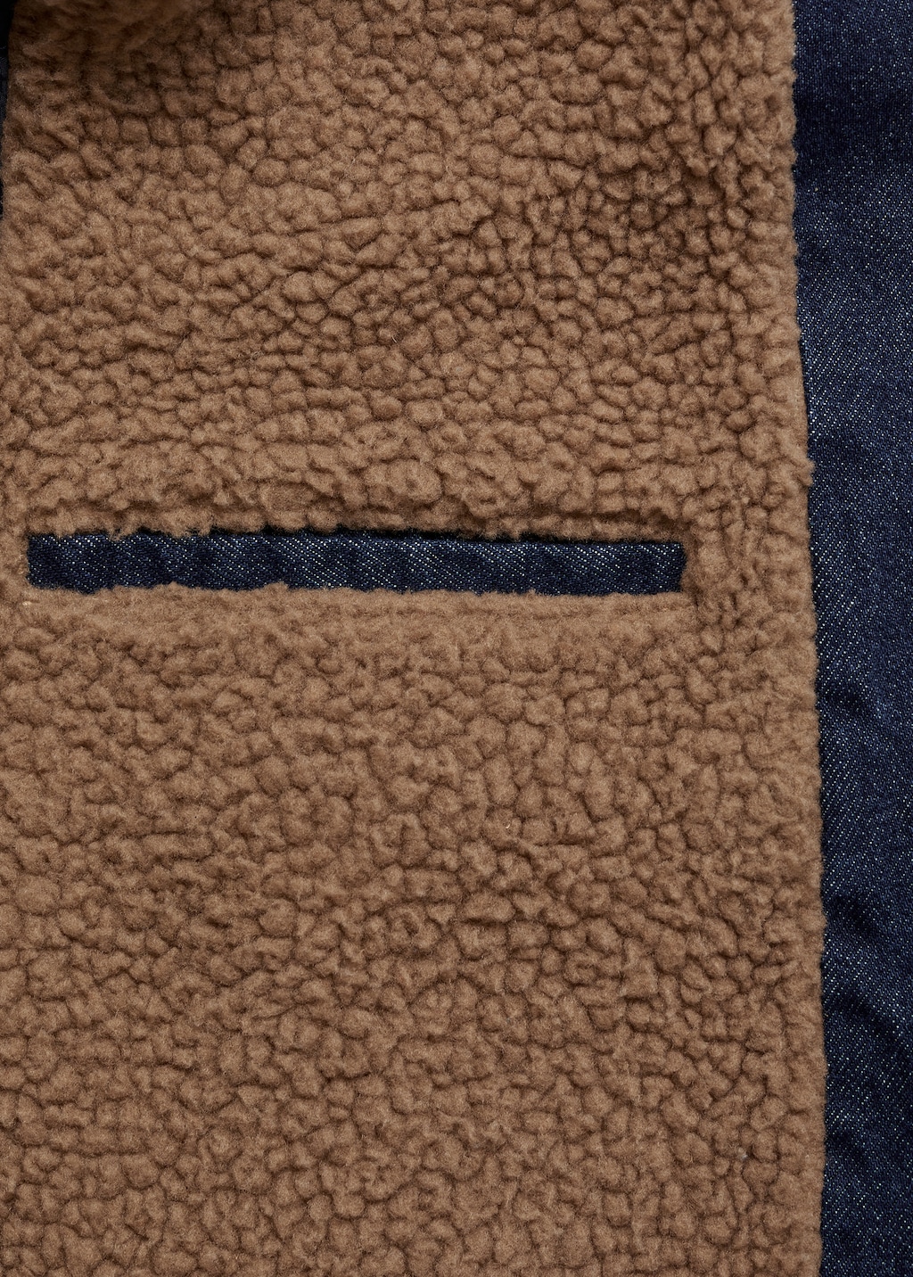 Denim jacket with shearling lining