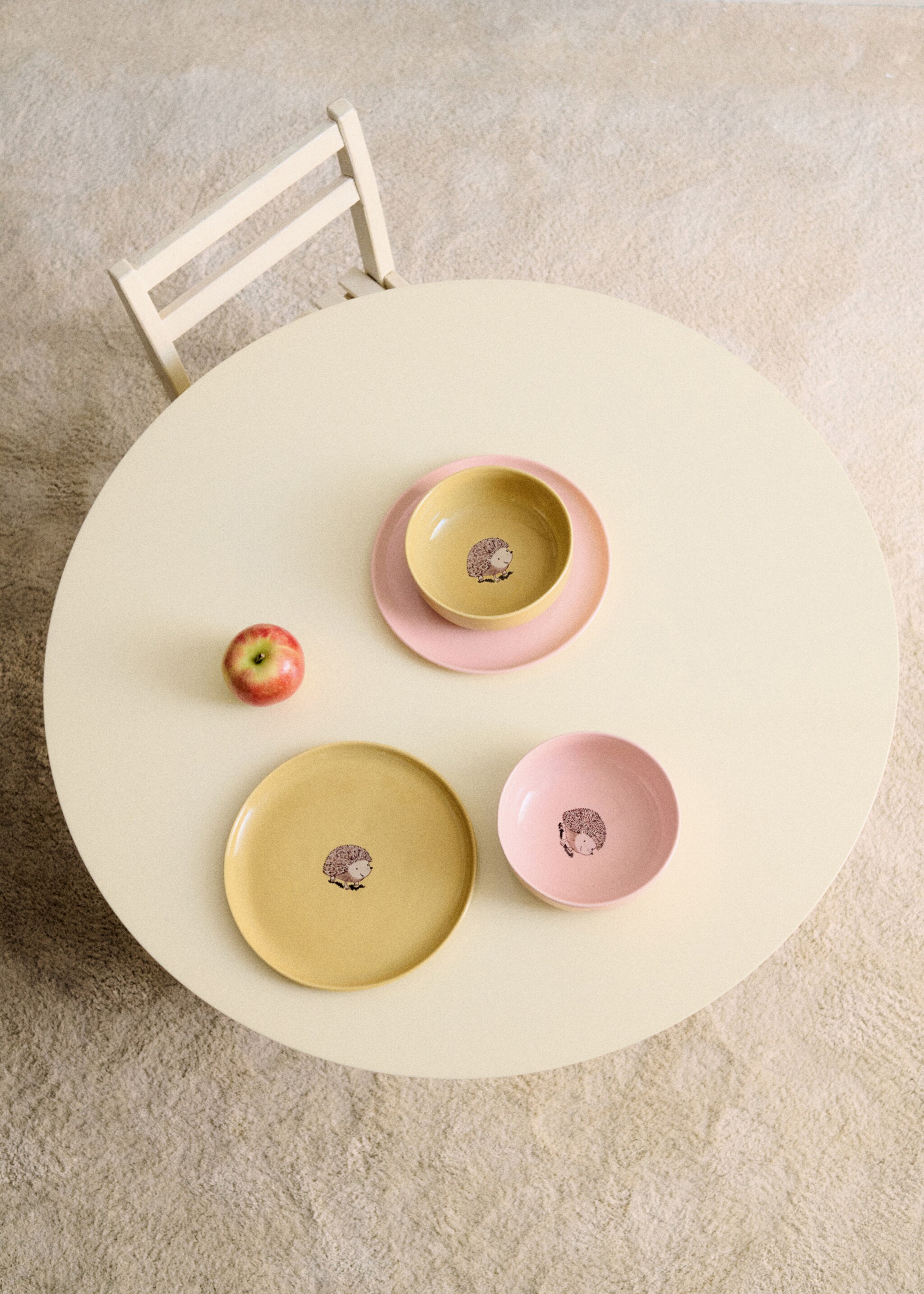 Assiette à dessert en grès au design lisse - Détail de l'article 5, Moutarde. Ref: 17149221-00.