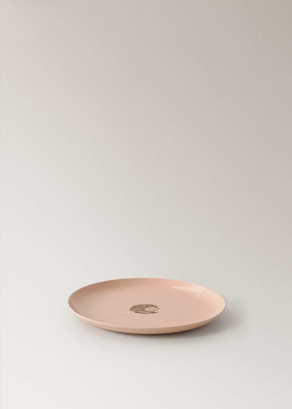 Stoneware dessert plate with plain design