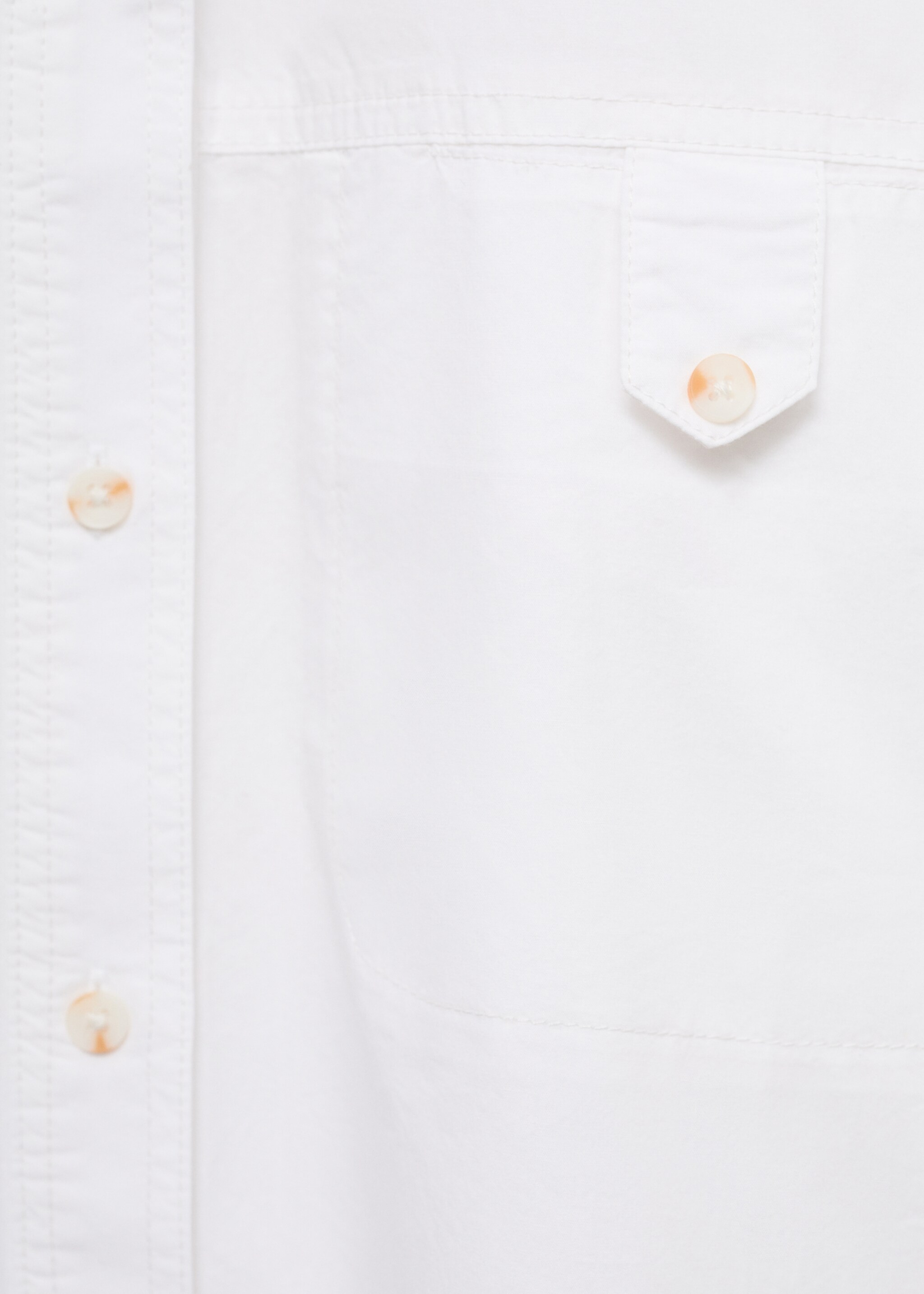 Camisa algodón botón decorativo - Detalle del artículo 8, Blanco roto. Ref: 17150579-00.