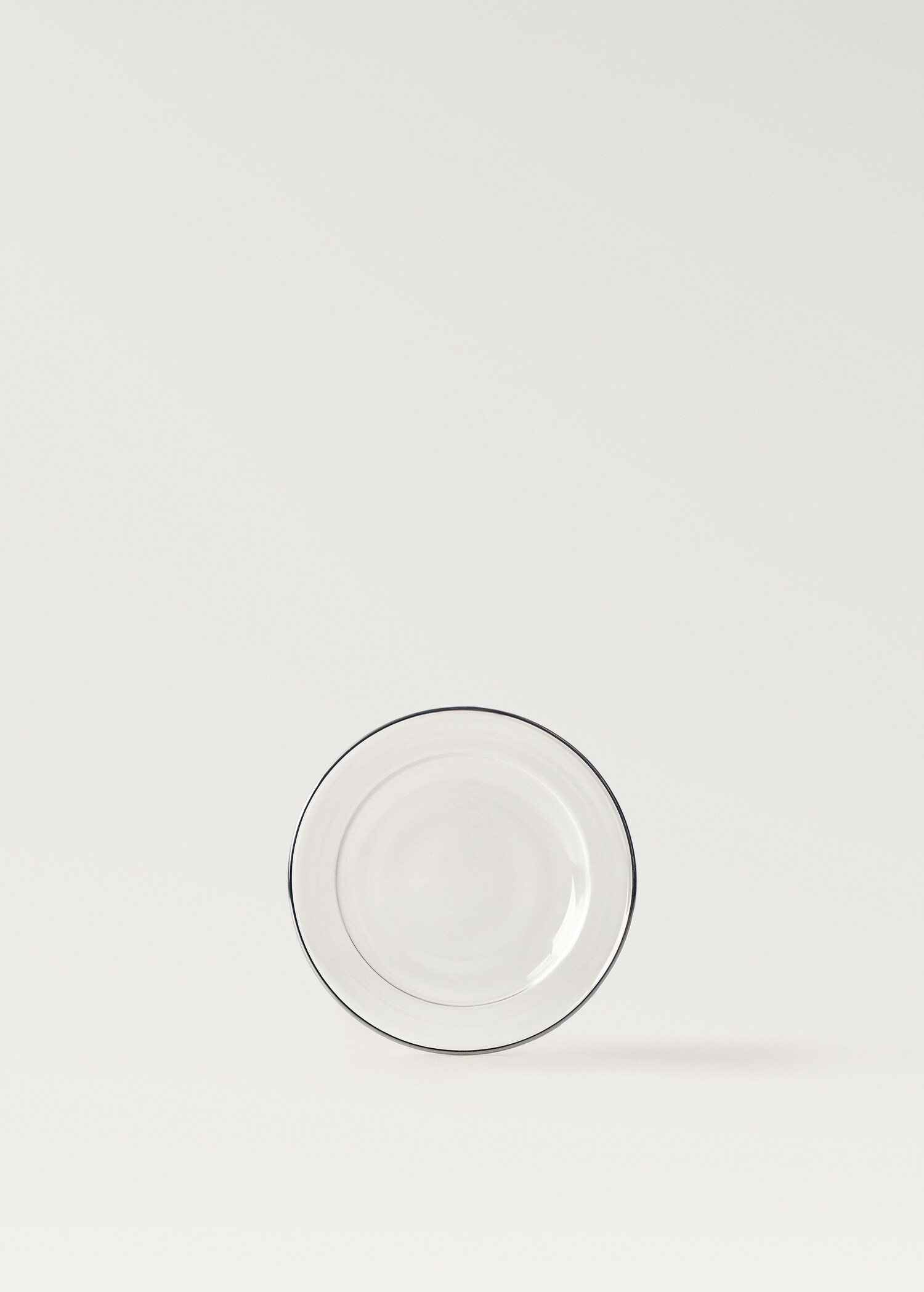 Silver edge borosilicate plate - Article without model
