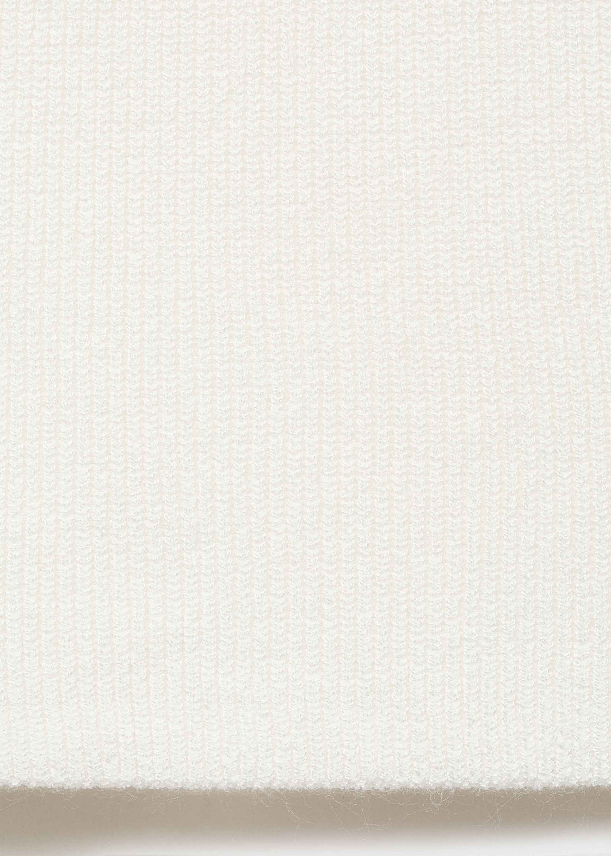 Knitted top with contrasting piping - Details of the article 0, Ecru. Ref: 17162924-00.
