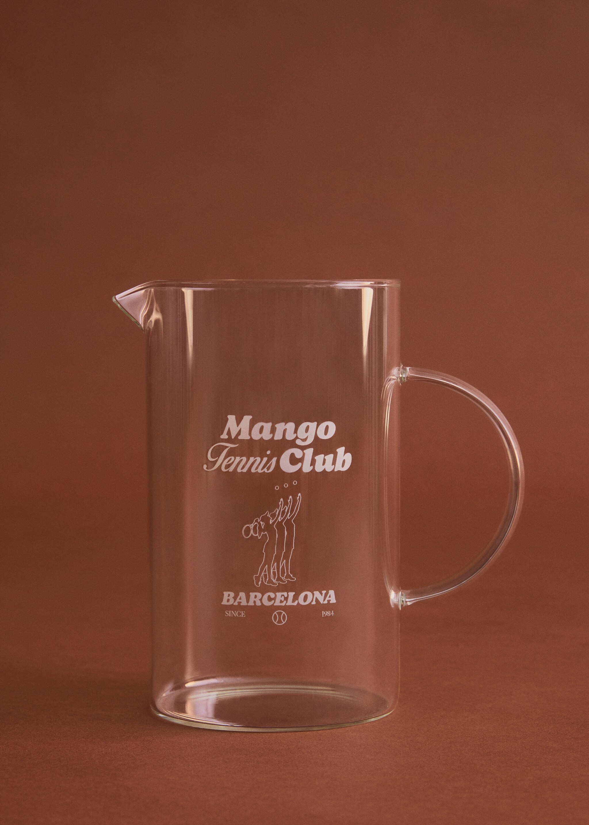 Design-Krug aus Borosilikatglas mit Henkel - Artikel ohne Model