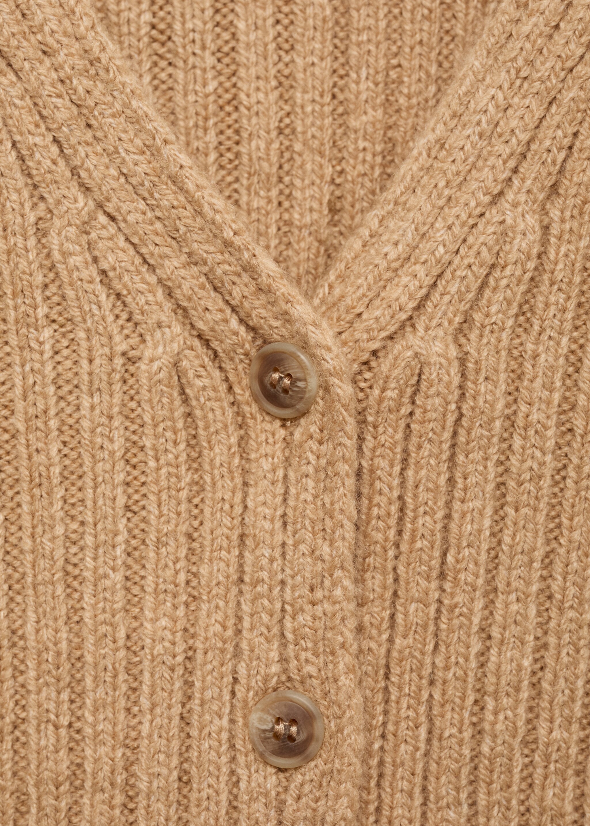 Cardigan maille côtelée col V - Détail de l'article 8