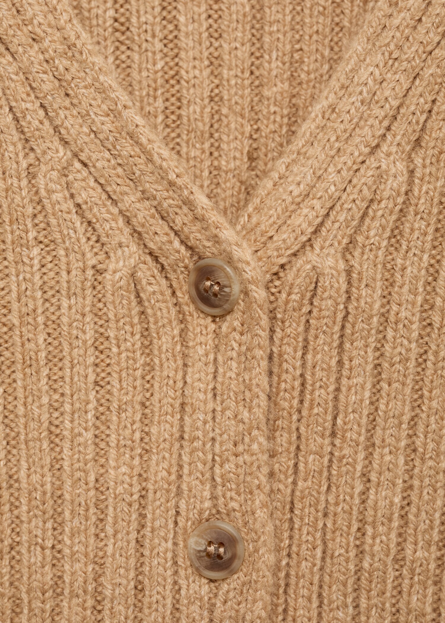 V-neck ribbed cardigan - Details of the article 8
