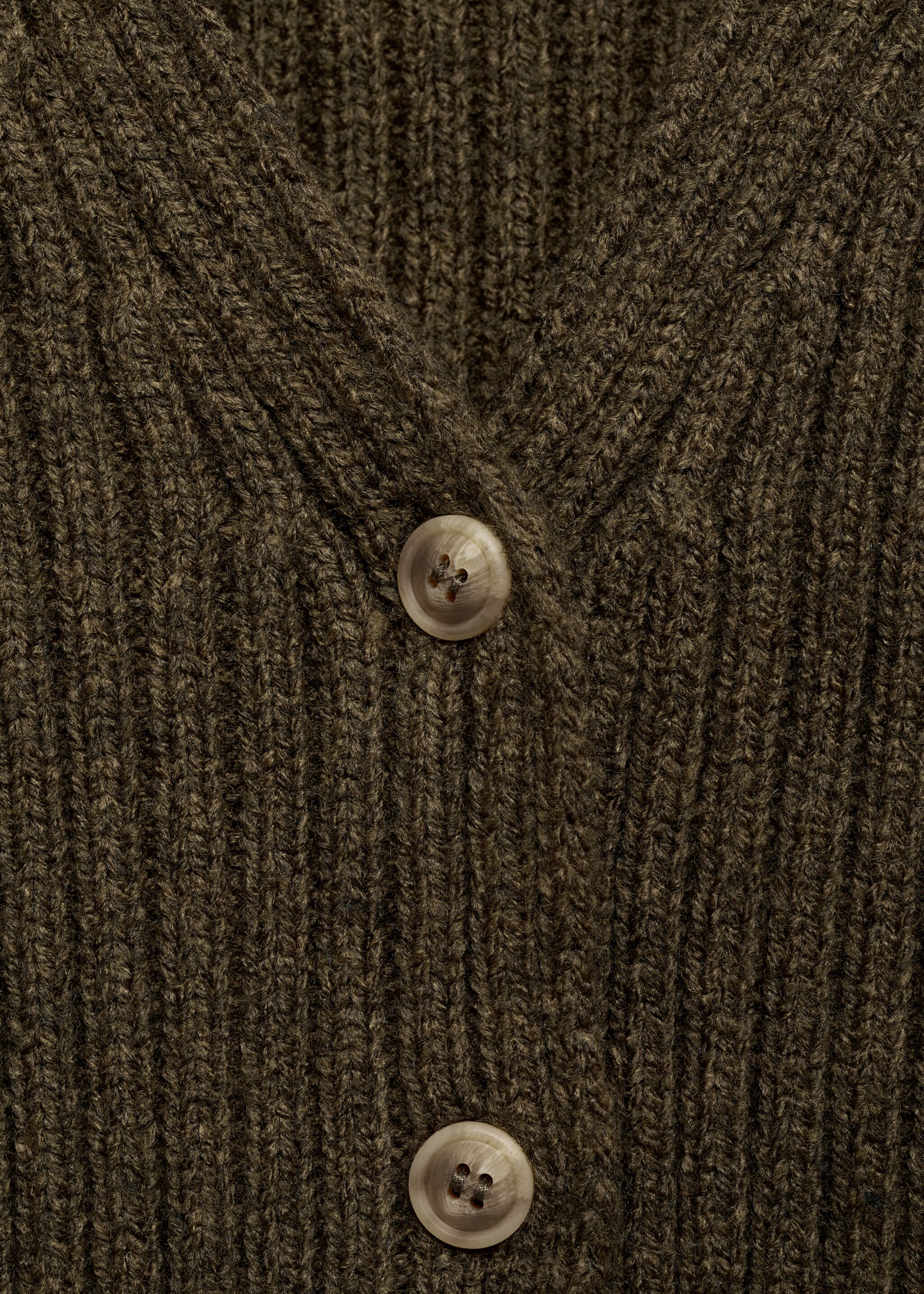 Cardigan maille côtelée col V - Détail de l'article 8